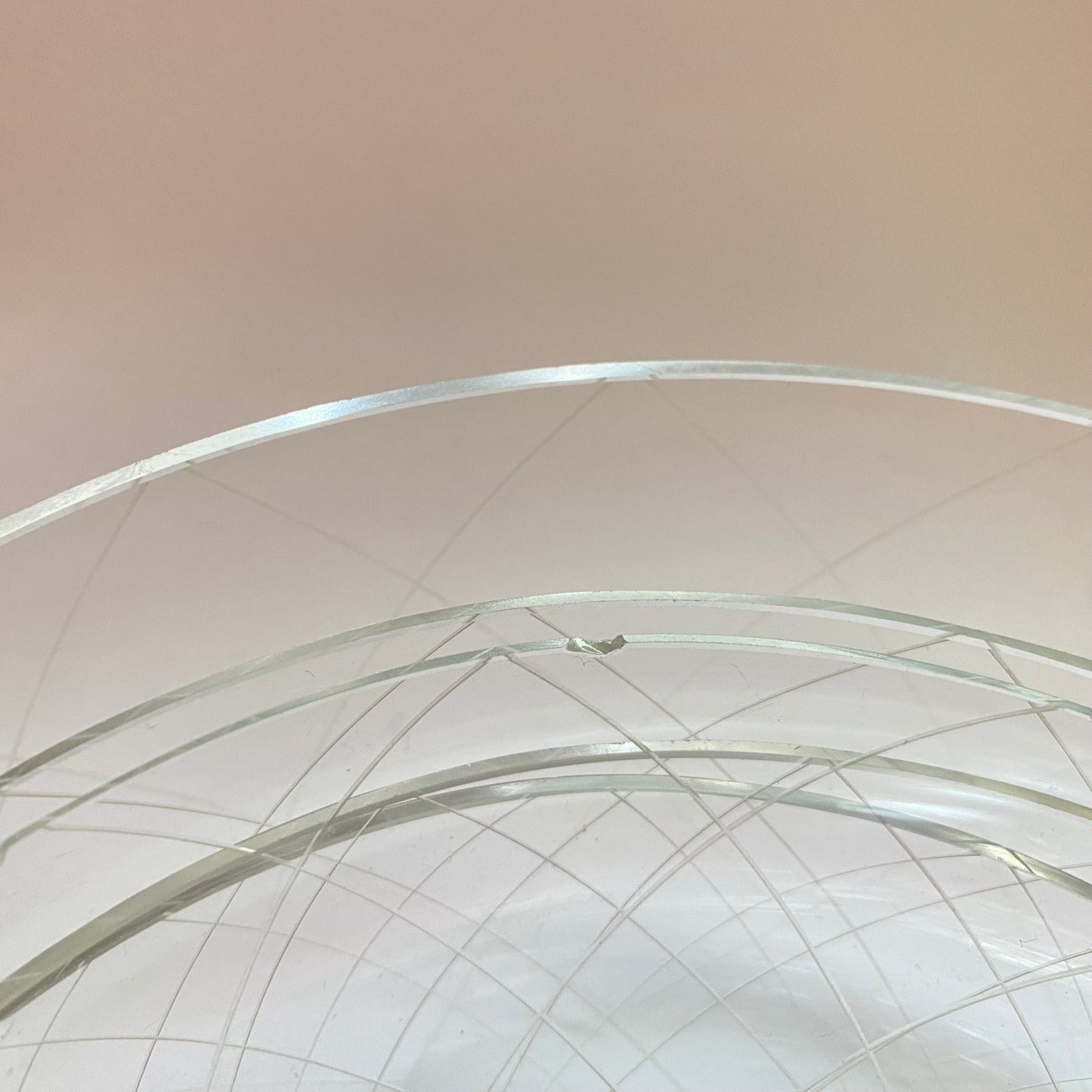 GRAL Schalen Set 50er Jahre Glas Rauten Dekor Schälchen