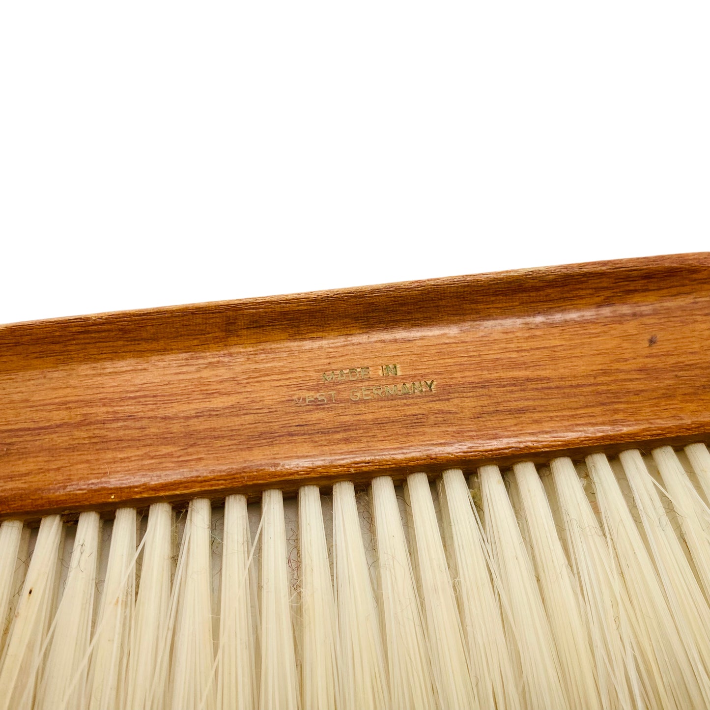 GRASOLI Tischkehrset Schaufen Besen Edelstahl Holz 70er Jahre