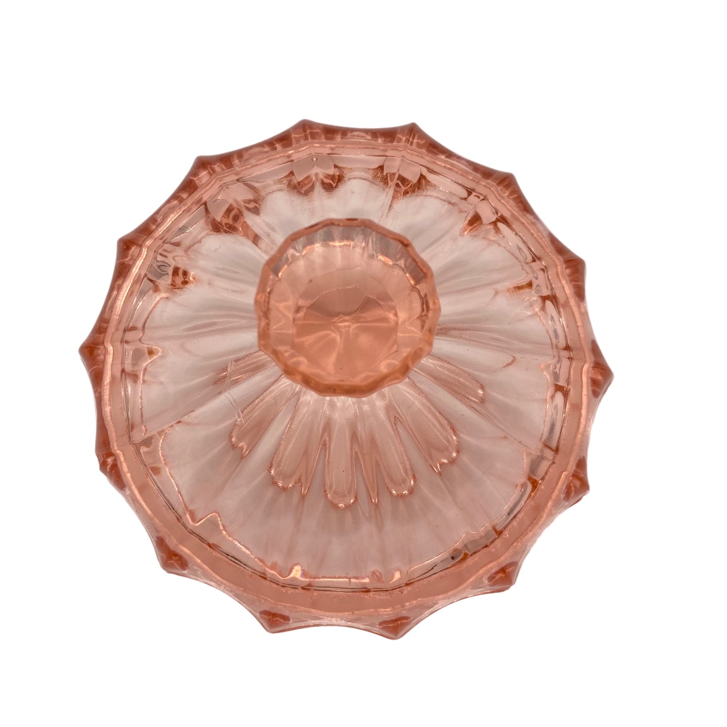 Glasdose rosa 50er 60er Pressglas Dose Glas Mid Century
