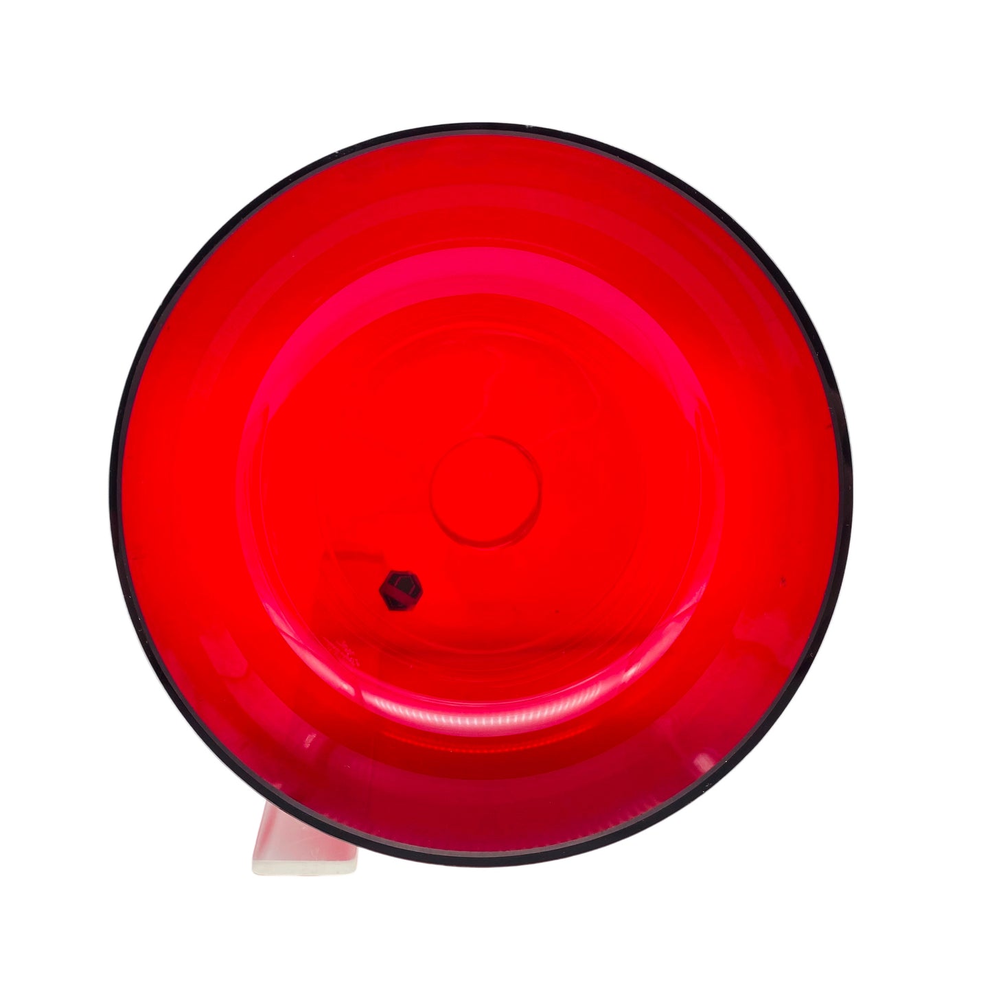 Gral Glas Schale Leichlingen rot 50er 60er Pokalschale
