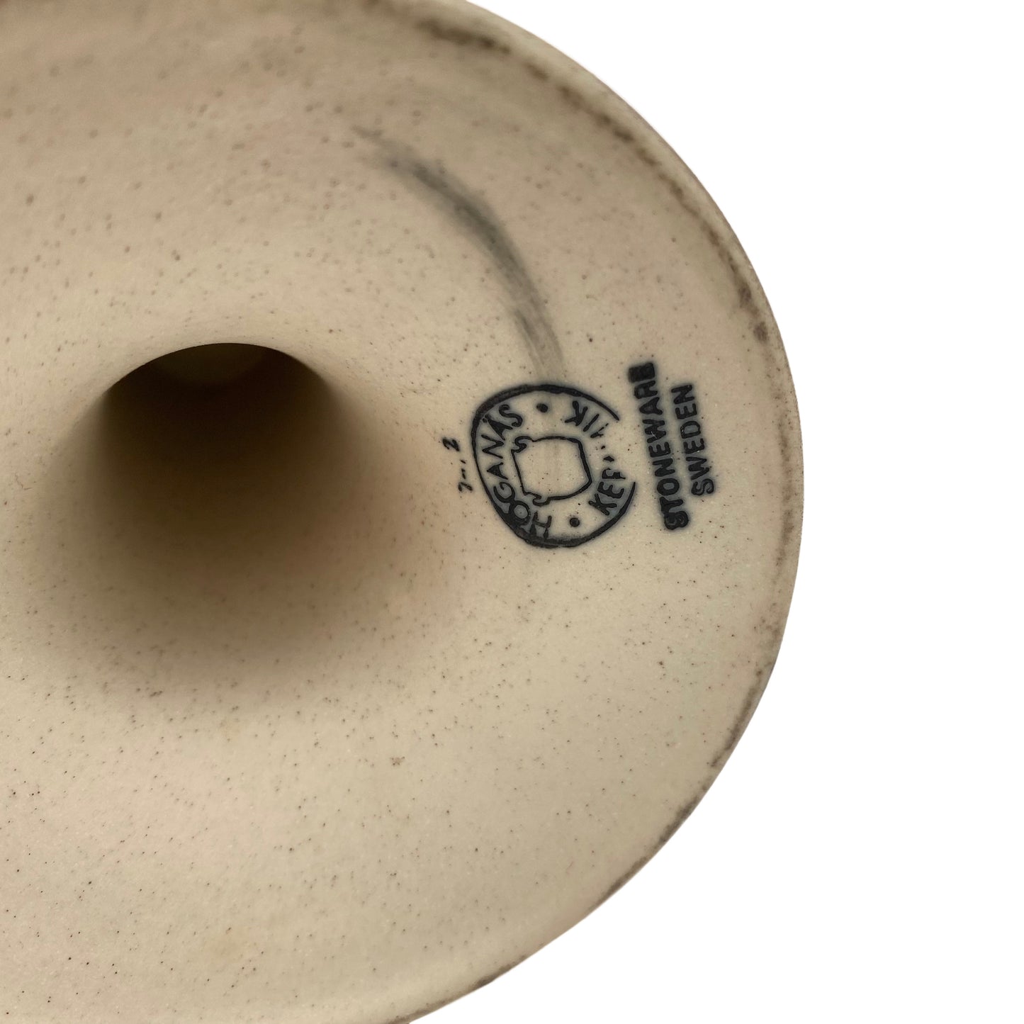 HÖGANÄS Keramik Kerzenständer 2er Set braun Schweden 60er