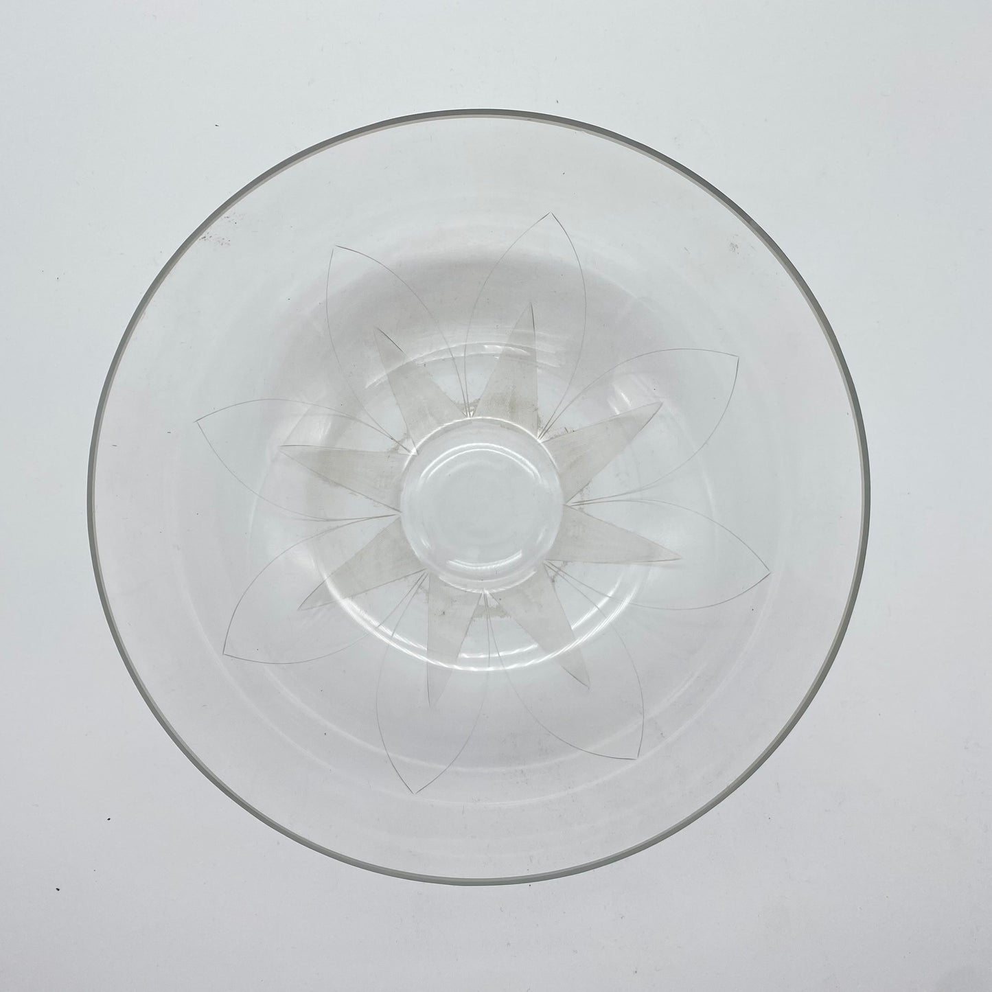 ICHENDORF Schale Glas Lotusblume 50er 60er Jahre Schüssel