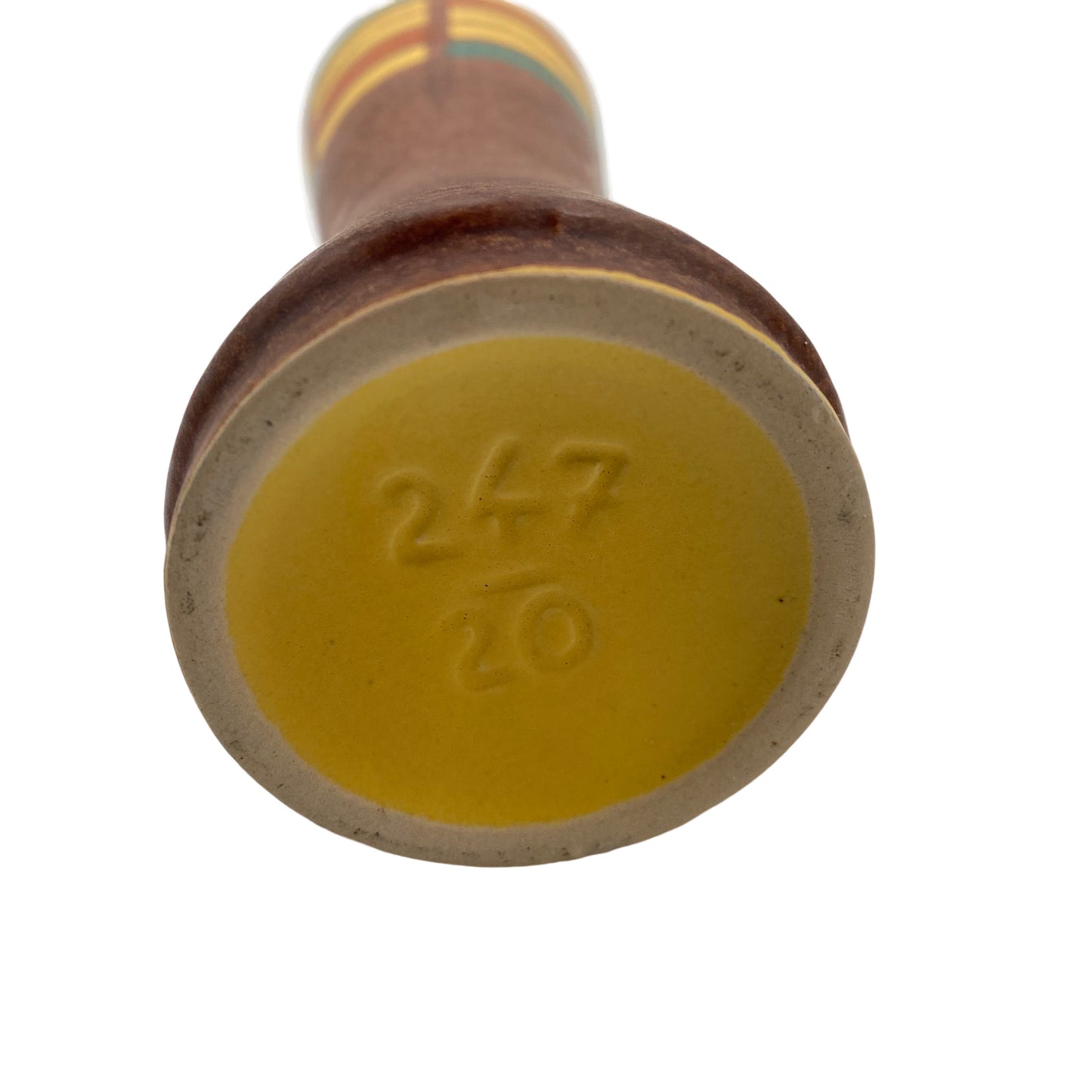 ILKRA Keramik Vase braun gelb 60er 70er Jahre Vintage Modell 247 20