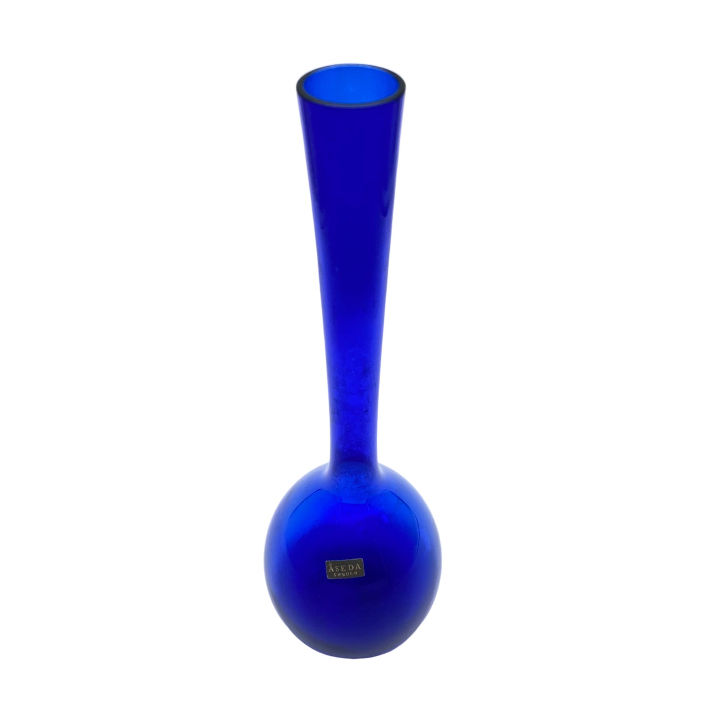 Arthur Percy für ASEDA Gullaskruf Schweden Vase blau Glas 1950er