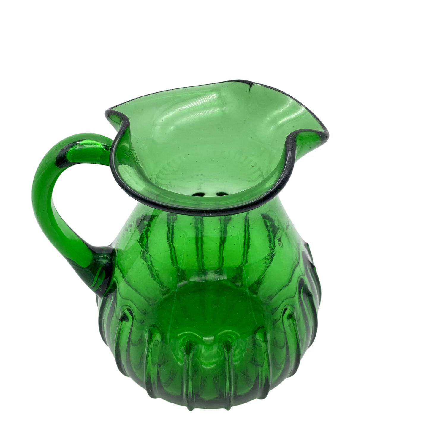 Vetro di Empoli Karaffe Kanne Vase grün 1960er Italien