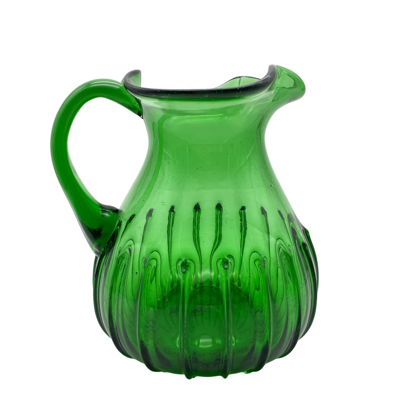 Vetro di Empoli Karaffe Kanne Vase grün 1960er Italien