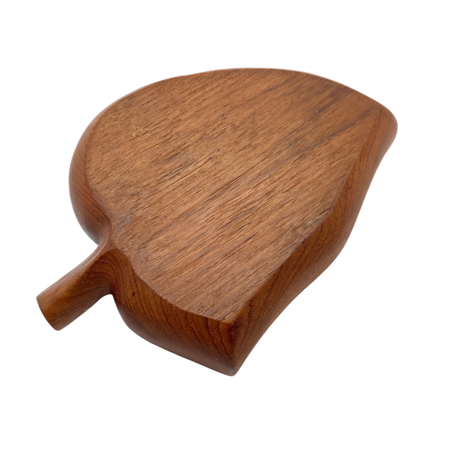 Teak Schale Holz drei Fächer 1950er 1960er Snackschale braun