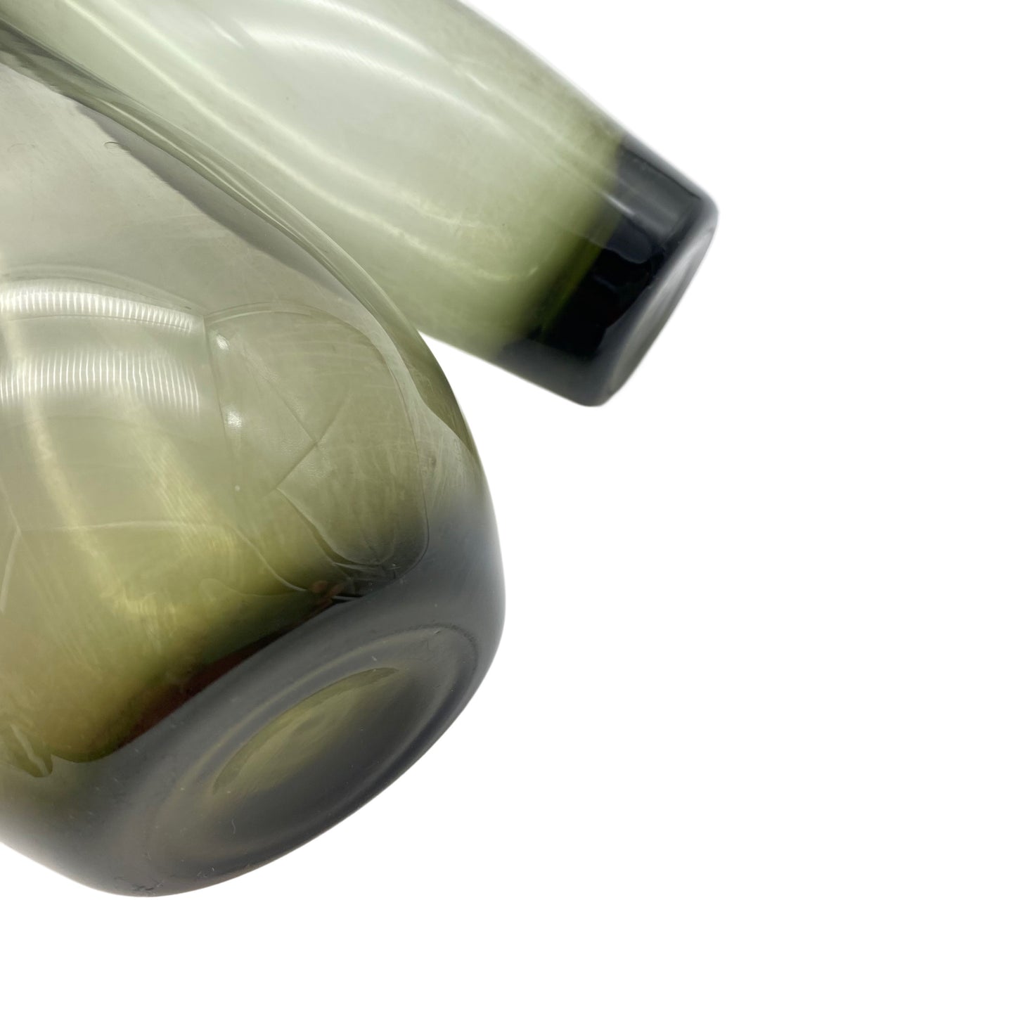 Vasen Set Rauchglas 1950er 1960er Glas 20,5 / 22 cm