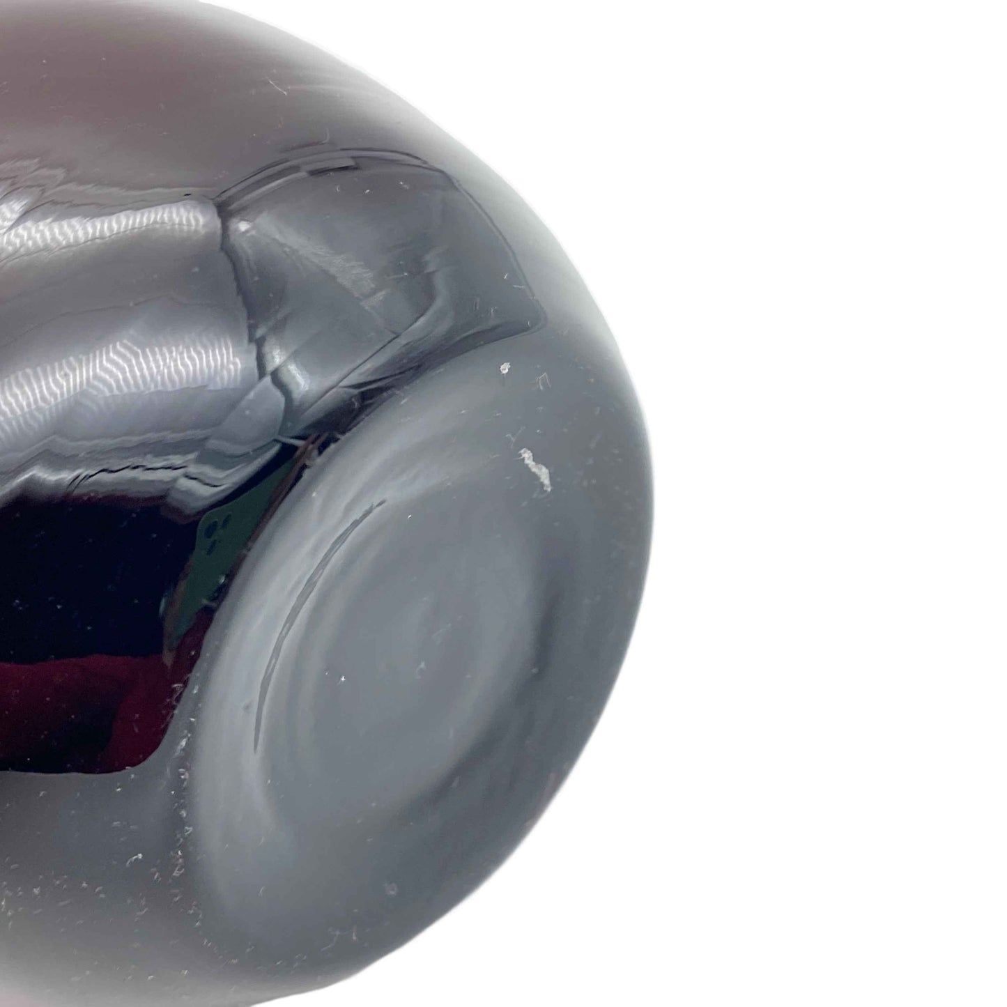 Vase lila Überfang 1970er 16 cm Glas