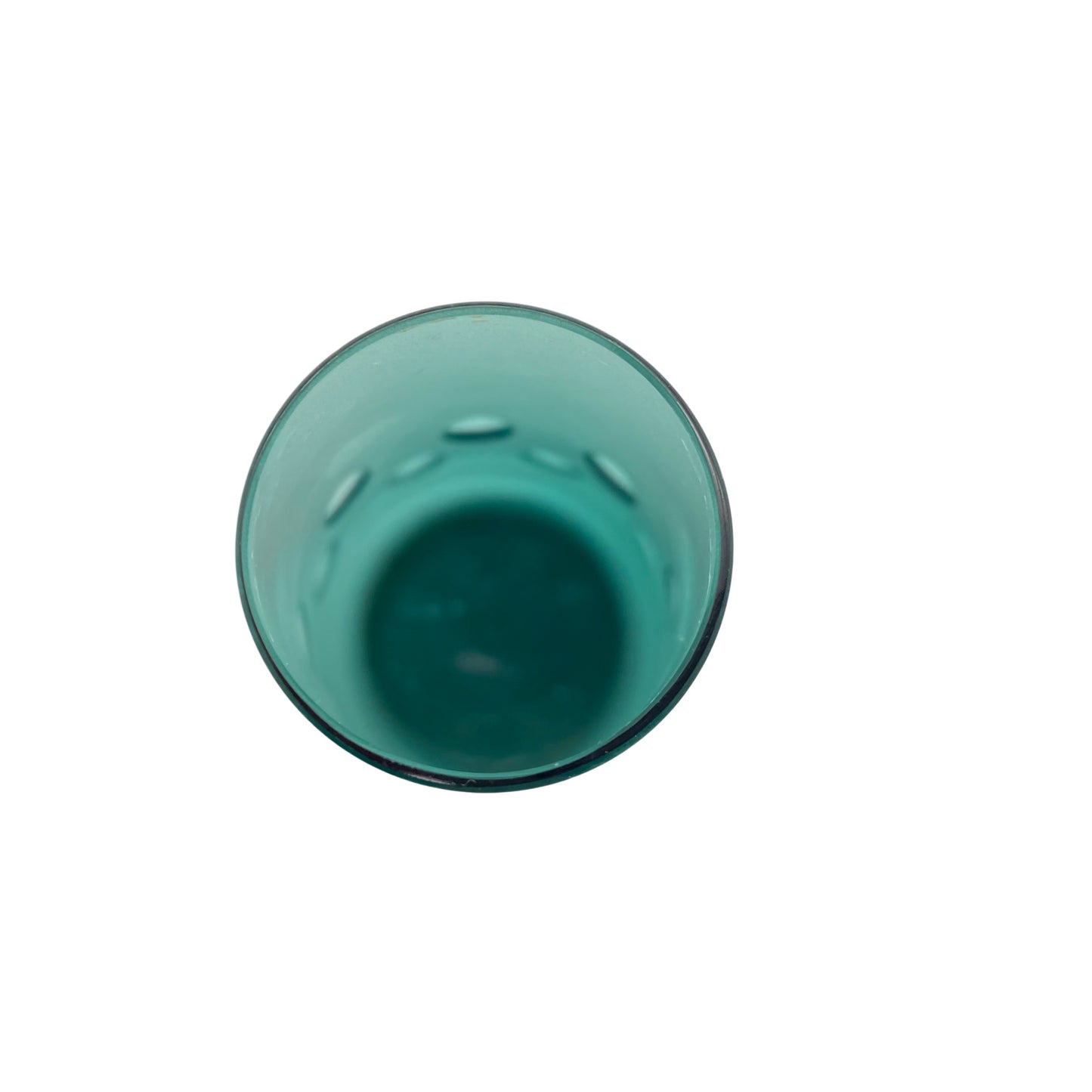 Vase Satinato Glas Linsenschliff grün 1960er 1970er