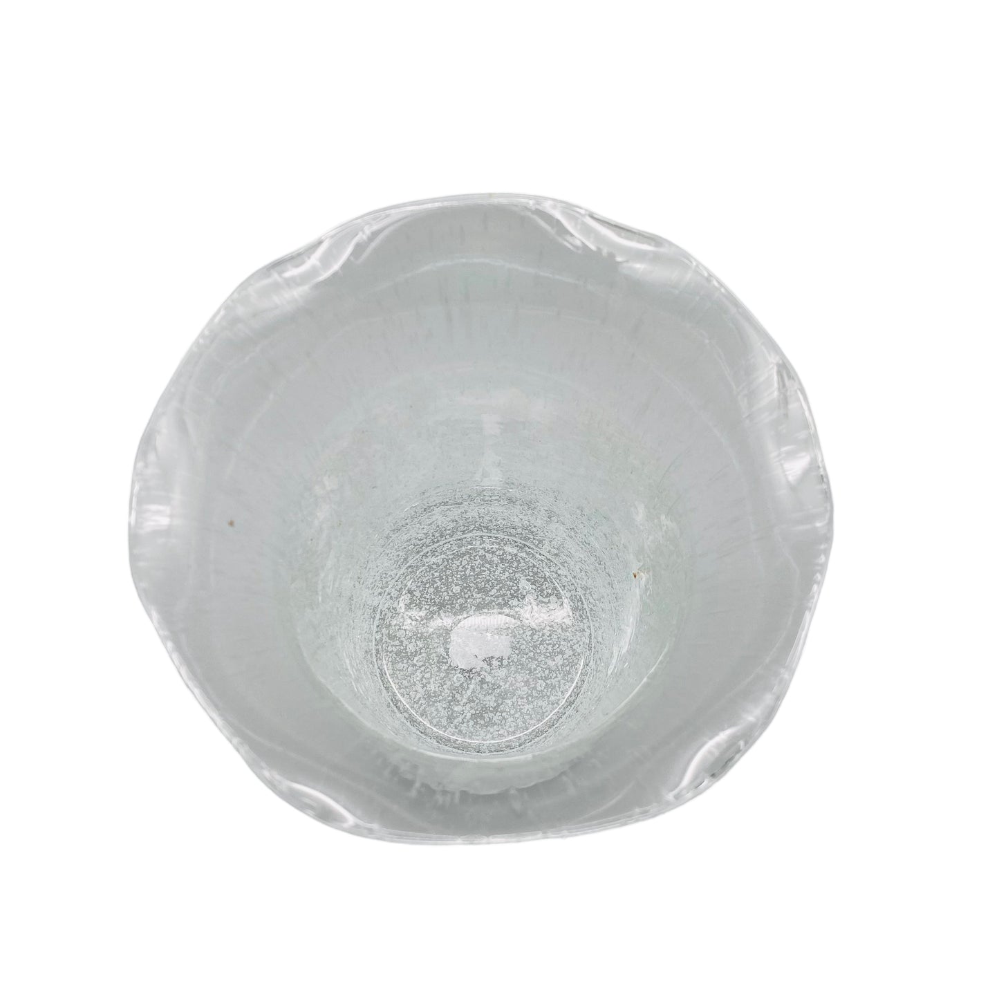 Vase Schaumglas transparent 1970er Glas