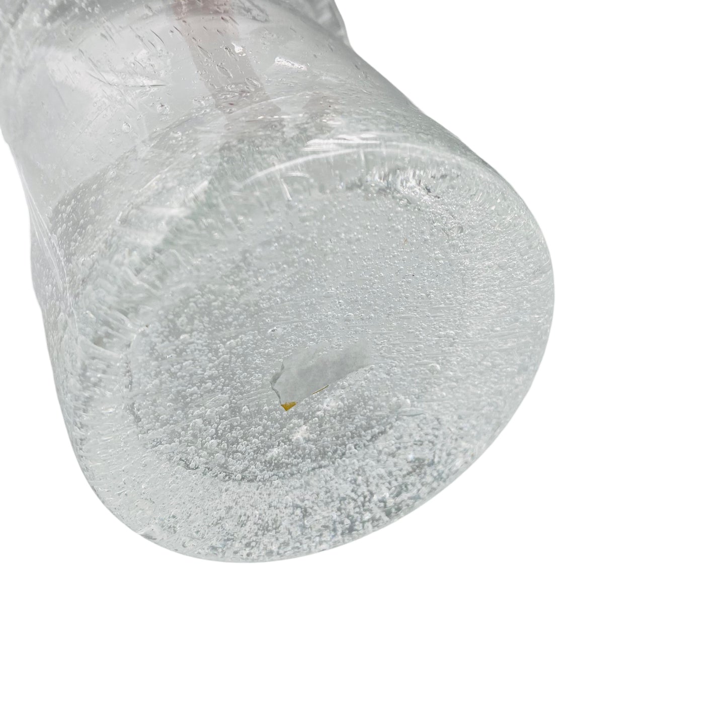 Vase Schaumglas transparent 1970er Glas