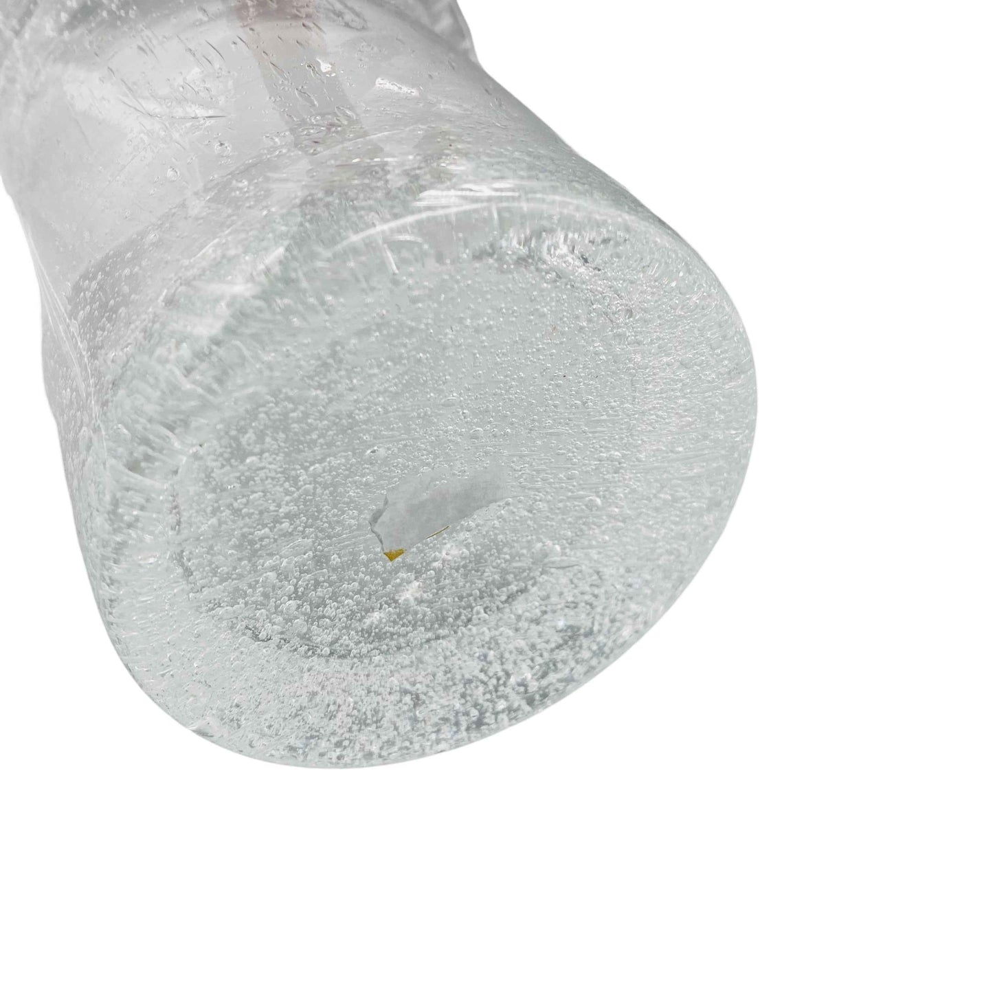 Vase Schaumglas transparent 1970er Glas