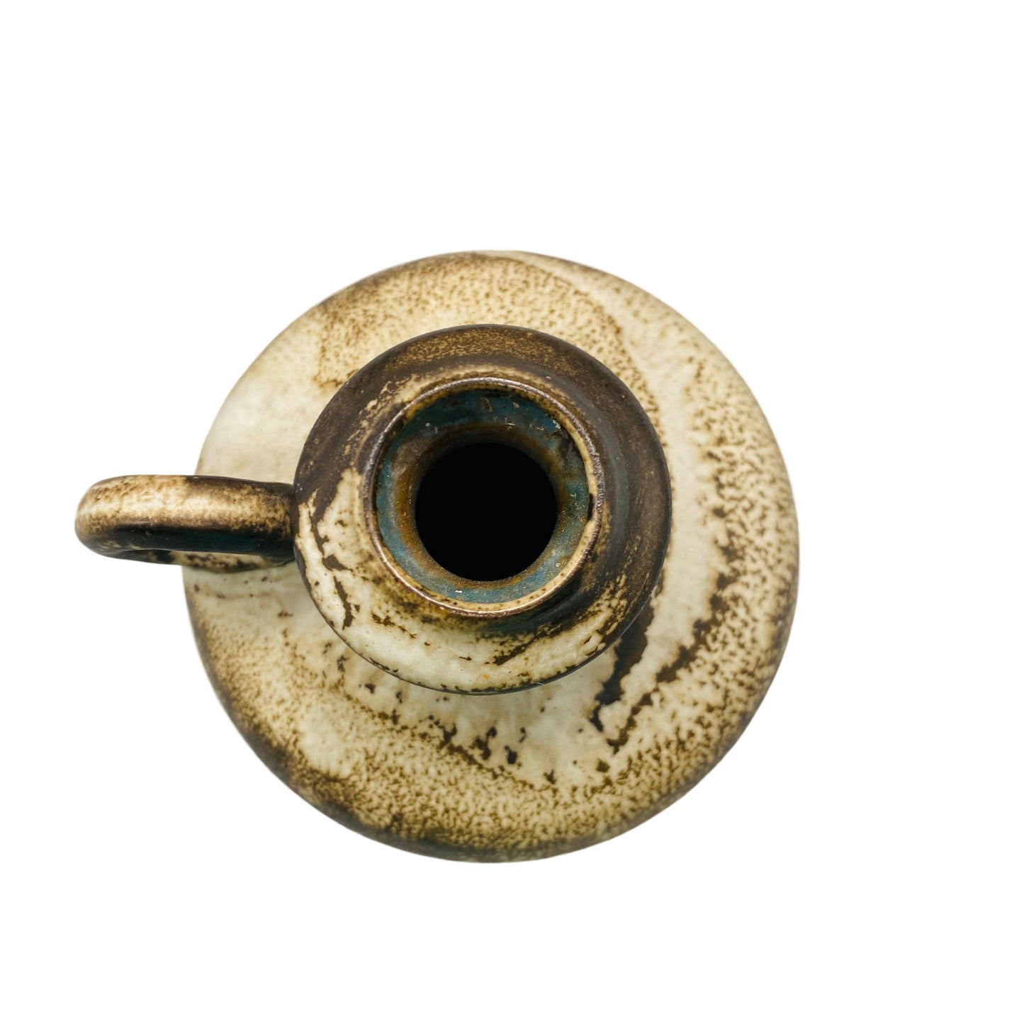 Studio Vase Keramik braun signiert 15 cm 1960er