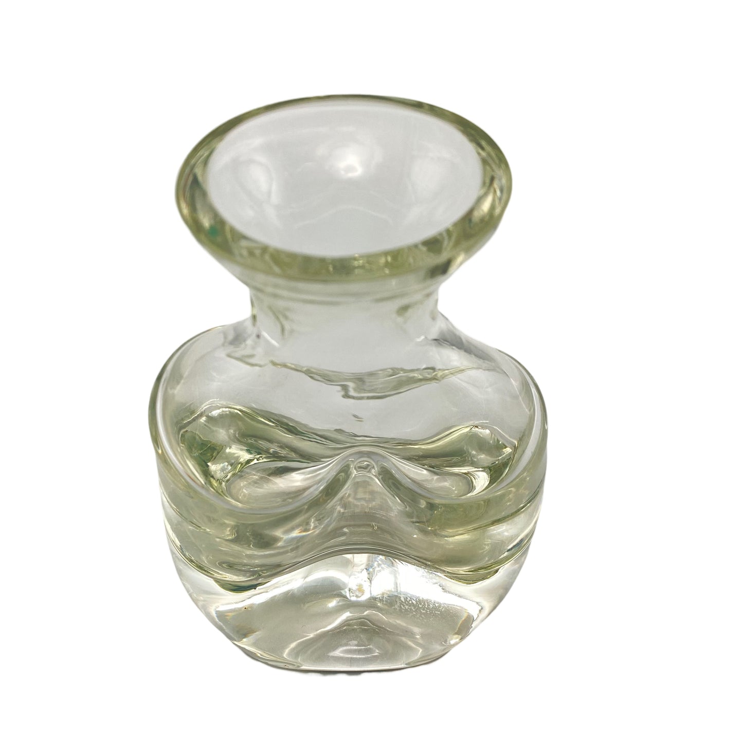 FRIEDRICH Glas Vase transparent 16,5 cm 1970er 1970er