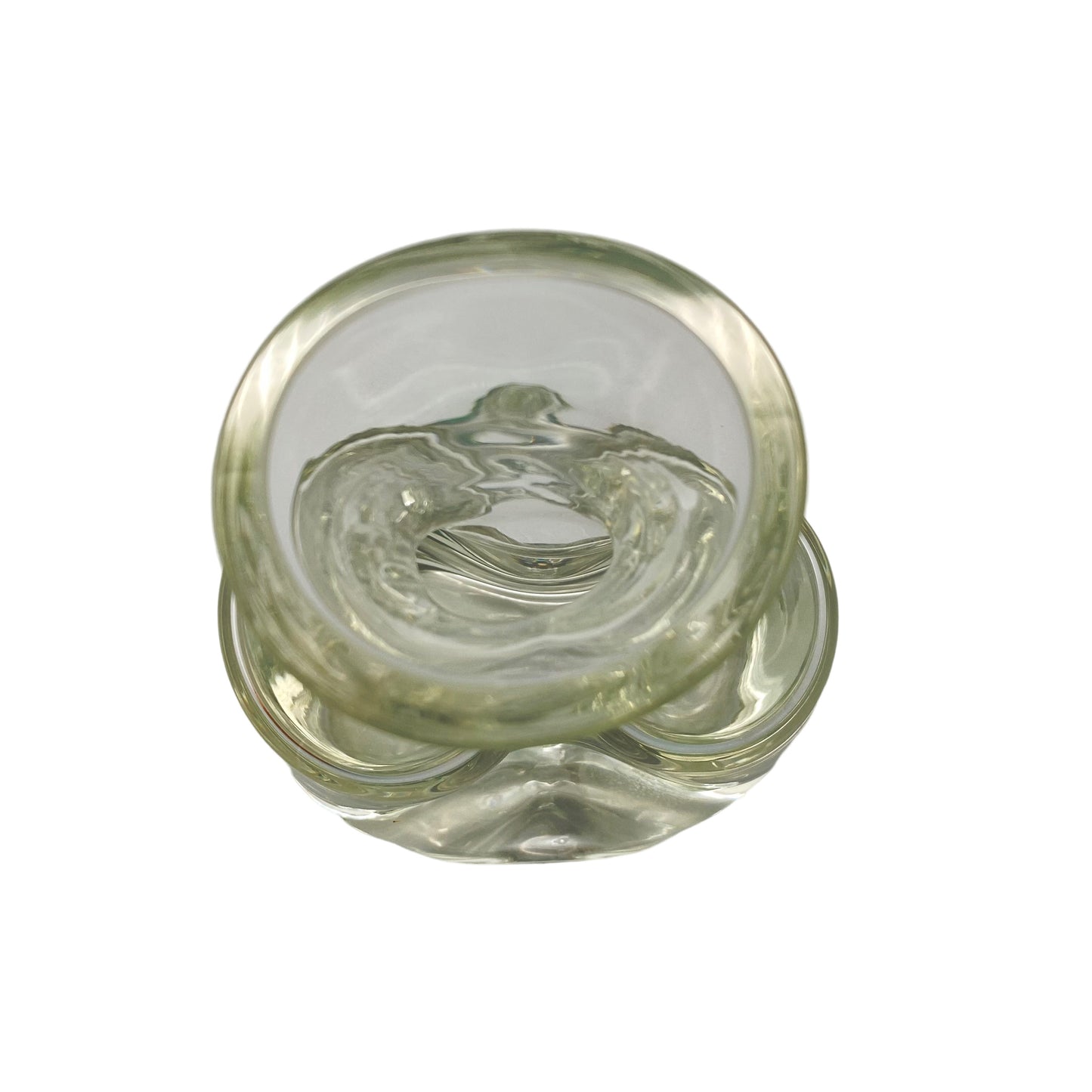 FRIEDRICH Glas Vase transparent 16,5 cm 1970er 1970er