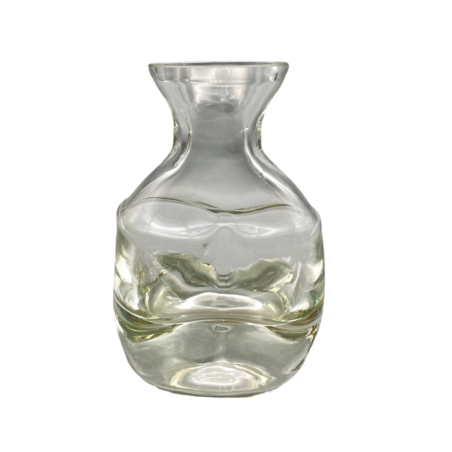 FRIEDRICH Glas Vase transparent 16,5 cm 1970er 1970er