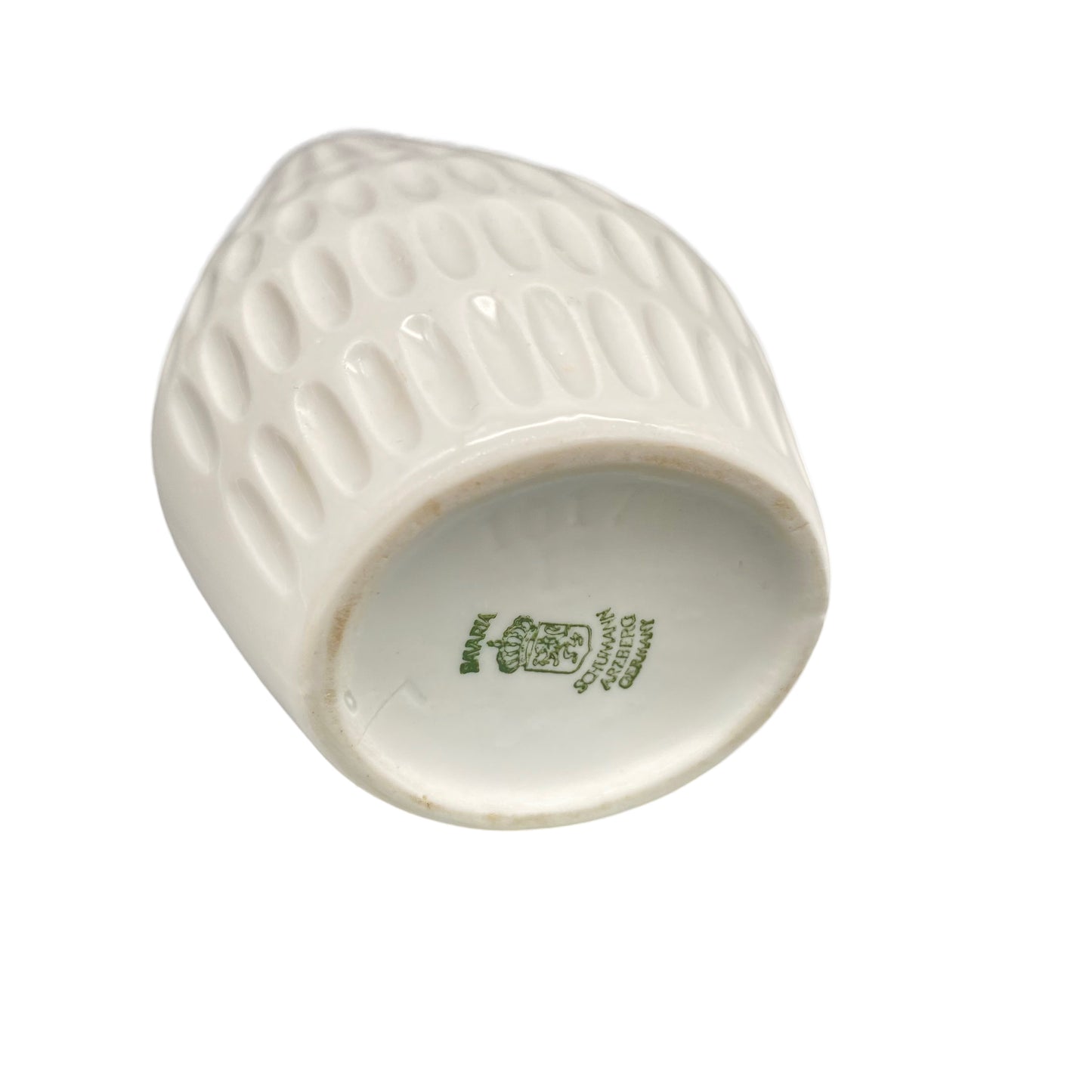 Schumann ARZBERG Vase weiß Struktur Porzellan 18 cm 1960er 1970er