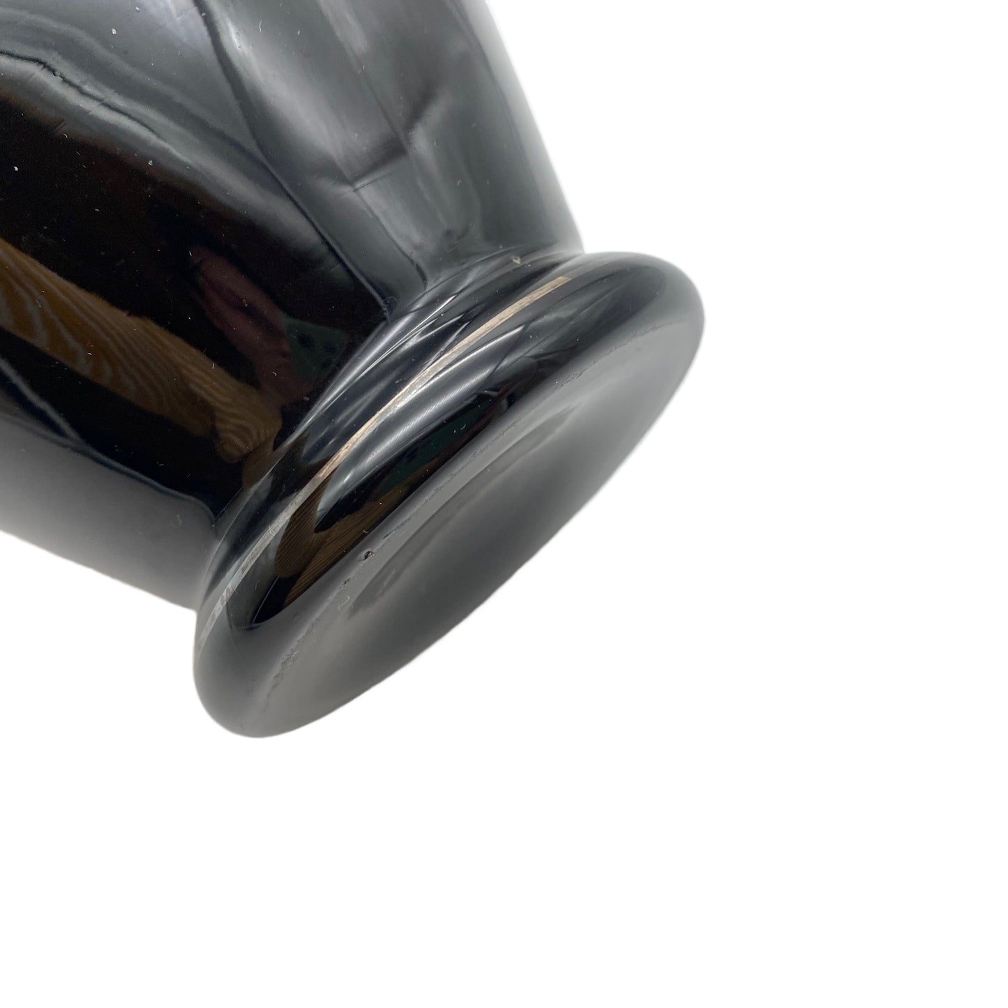 Hyalithglas Vase Schwarzglas schwarz Art Deco 24,5 cm 1930er 1940er