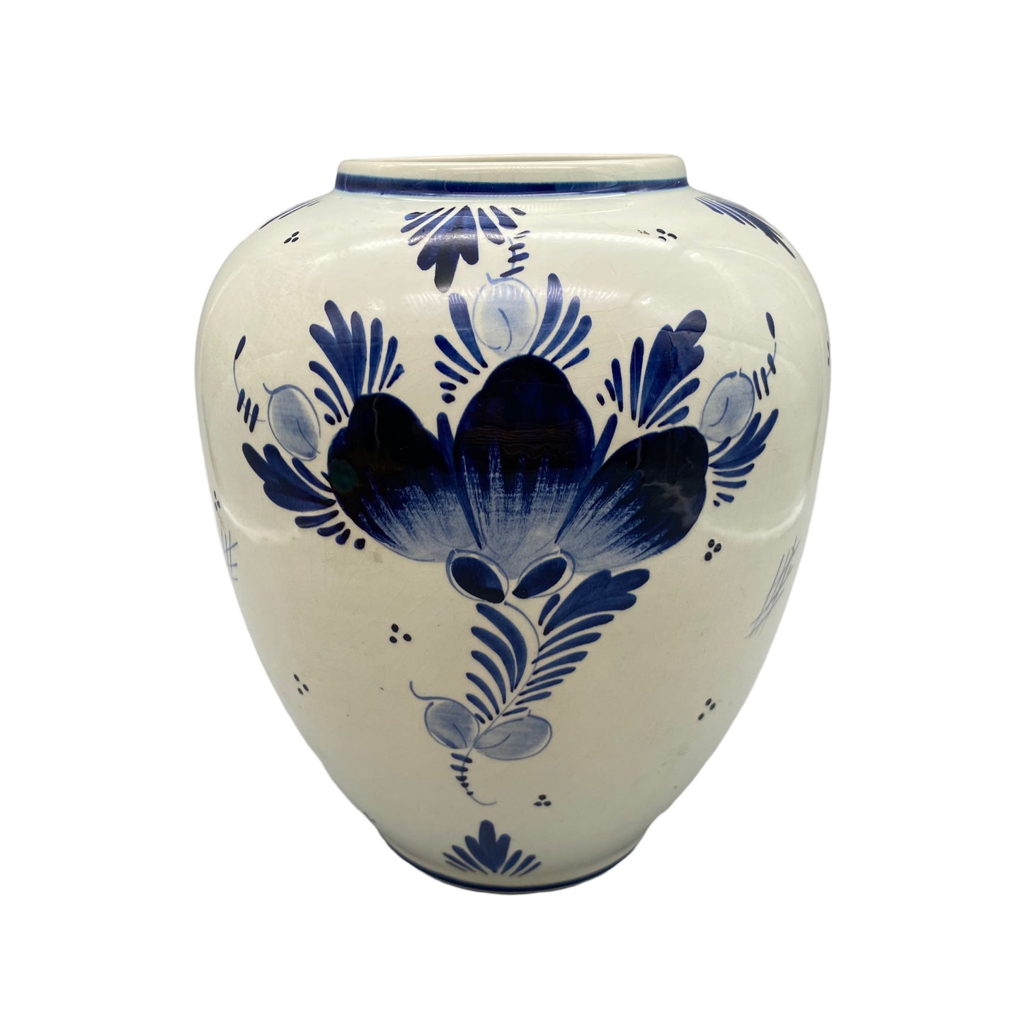 DELFT BLAU Vase Keramik Holland Nr 56 H 21,4 cm bemalt 1970er