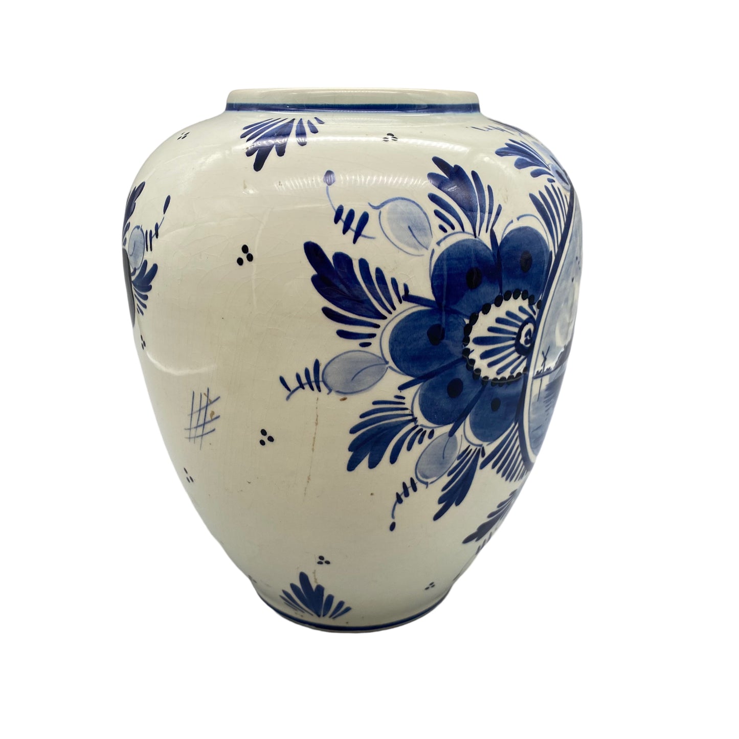 DELFT BLAU Vase Keramik Holland Nr 56 H 21,4 cm bemalt 1970er