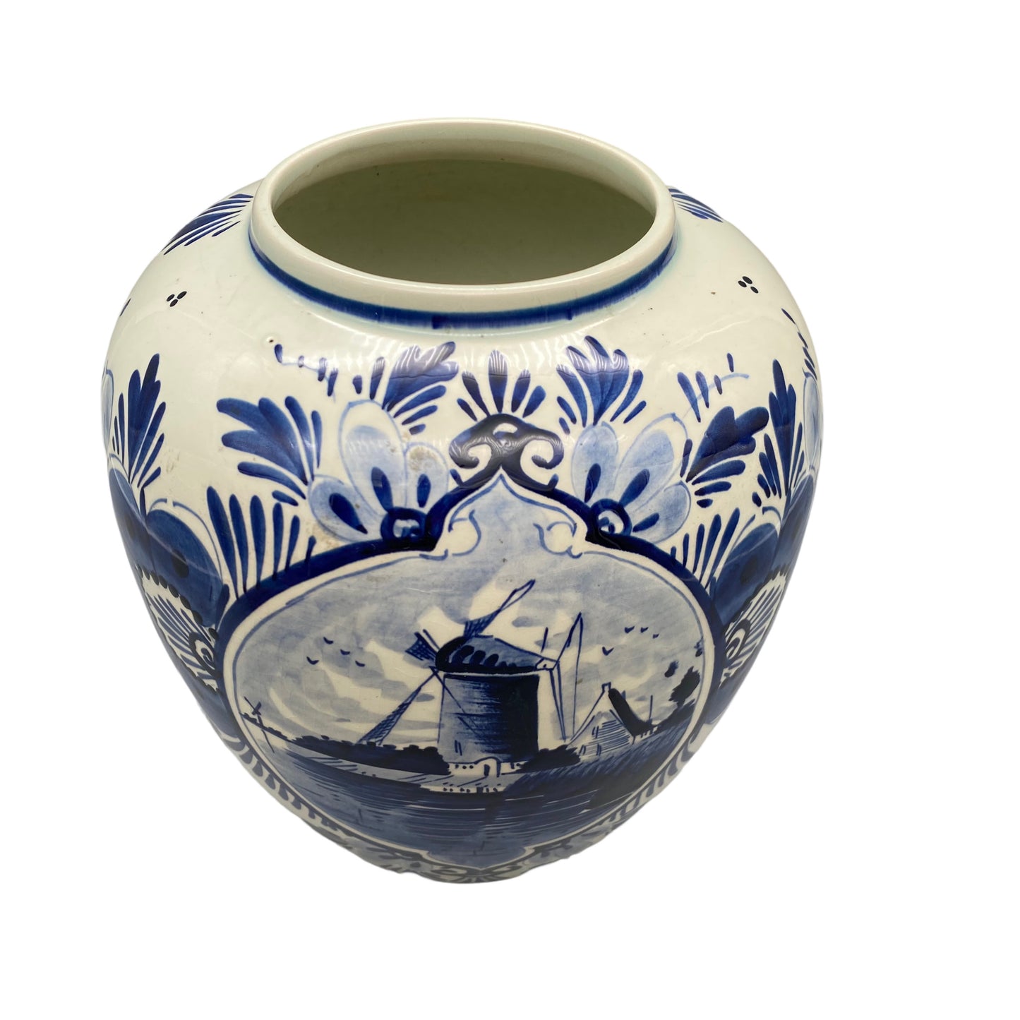 DELFT BLAU Vase Keramik Holland Nr 56 H 21,4 cm bemalt 1970er