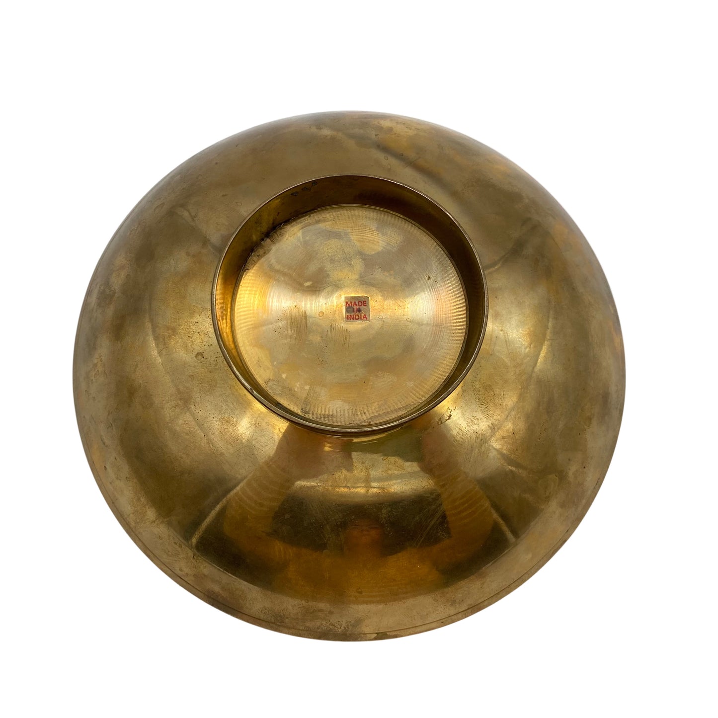 Emaille Schale Weihnachten 23 cm Messing 1980er Indien