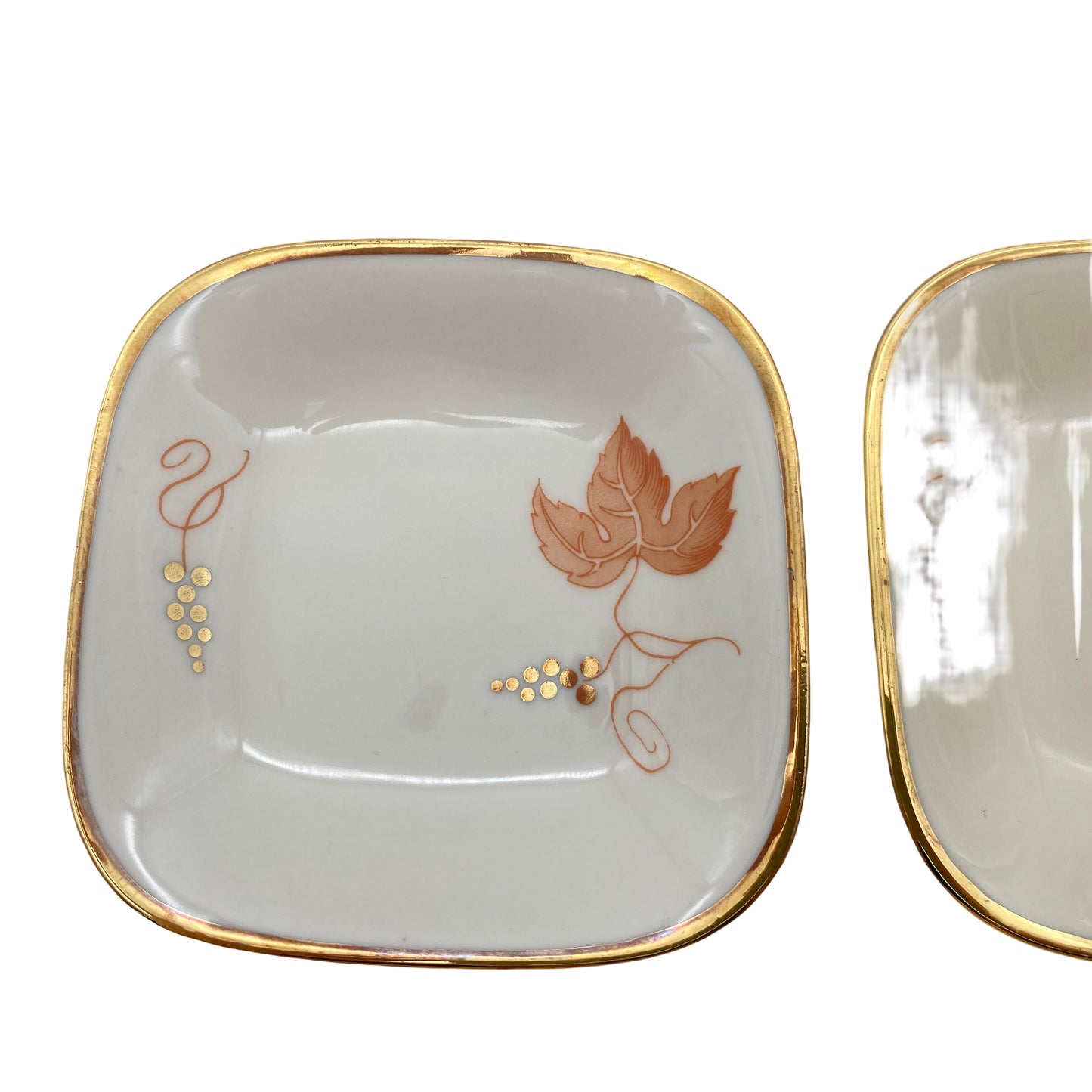 Seltmann Weiden Schalen Schälchen 6er Set beige 1960er Goldrand Porzellan