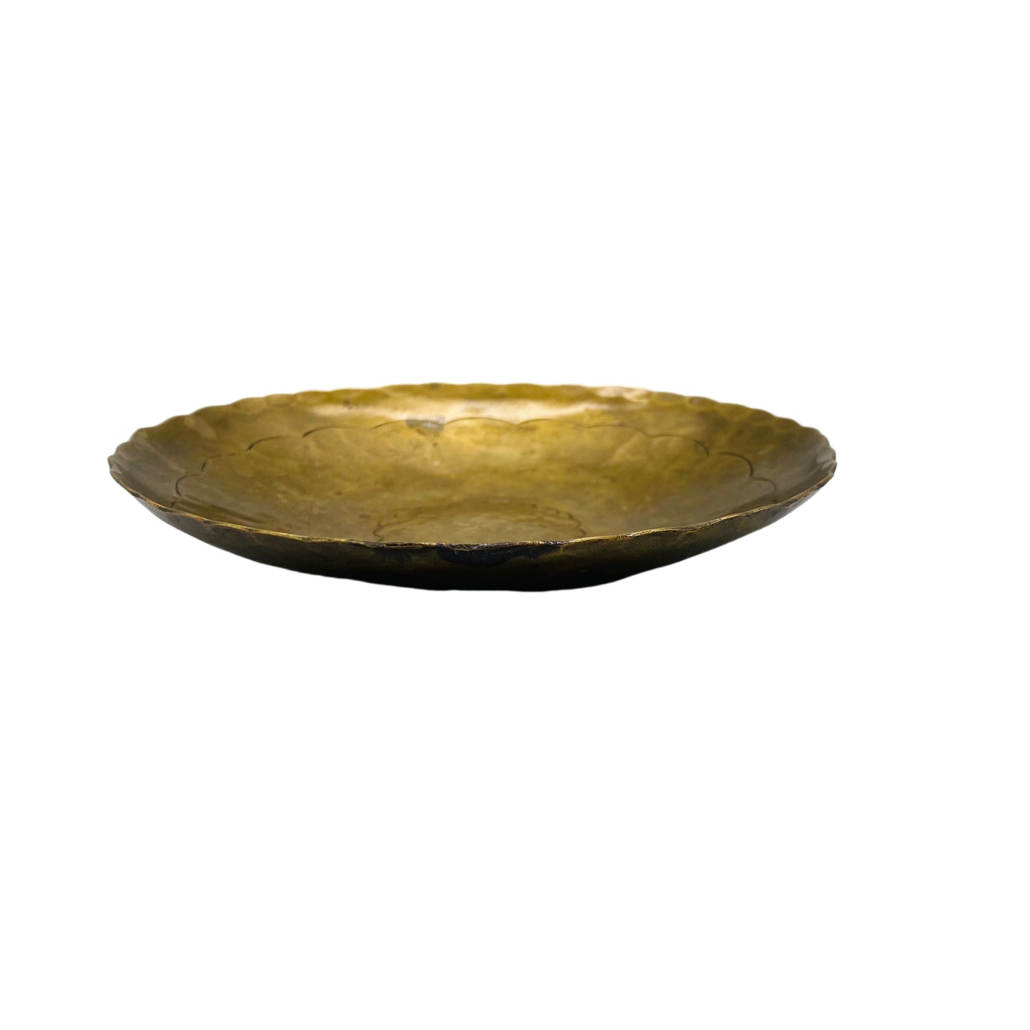 Messing Schale Hammerschlag 14,3 cm 1950er 1960er Schälchen