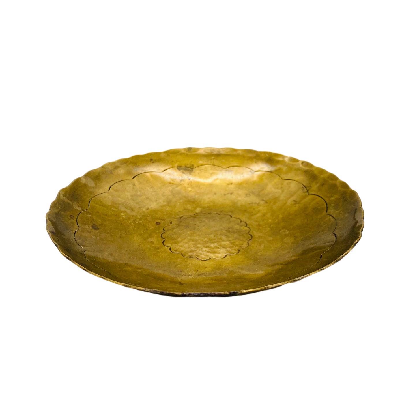 Messing Schale Hammerschlag 14,3 cm 1950er 1960er Schälchen