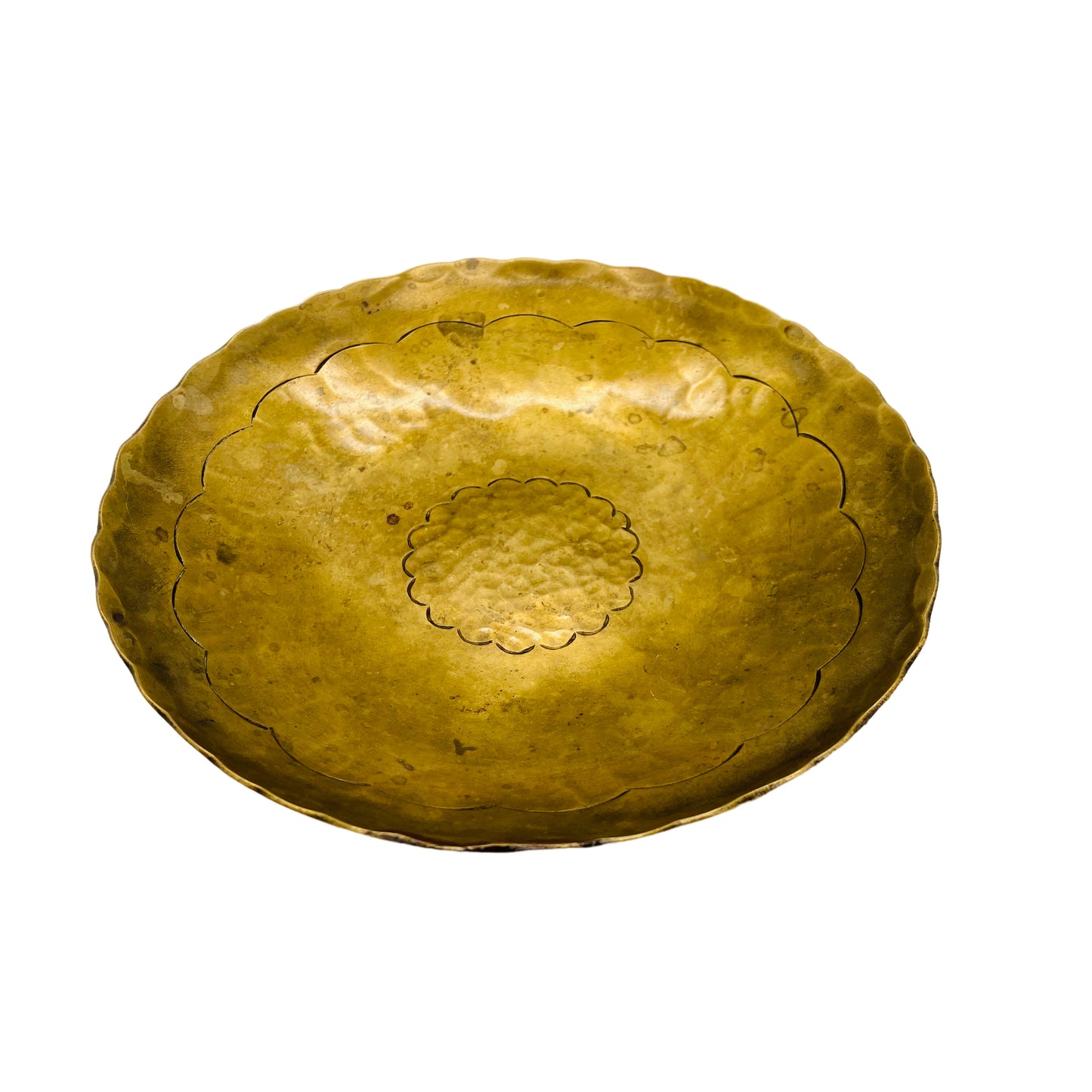Messing Schale Hammerschlag 14,3 cm 1950er 1960er Schälchen