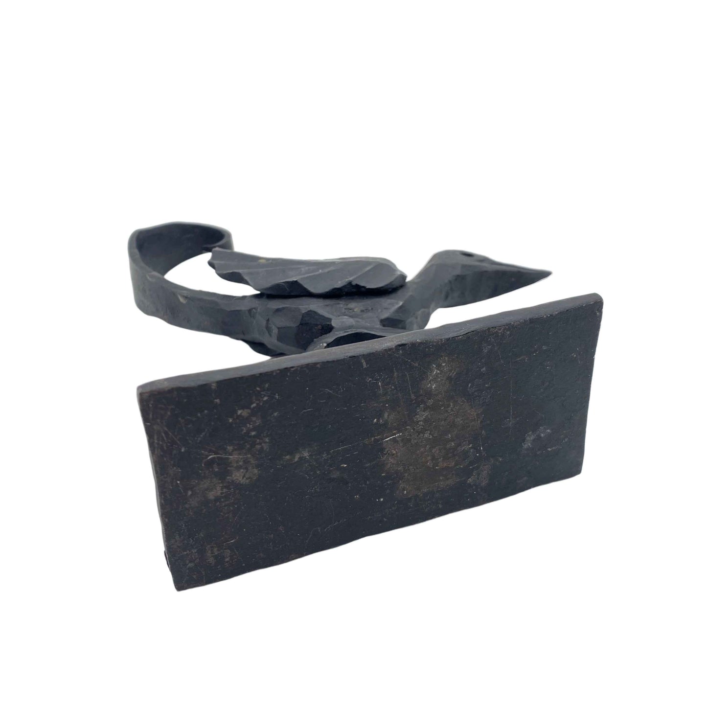 Vogel Figur Eisen Schmiedeeisen 19 cm 1950er 1960er schwarz