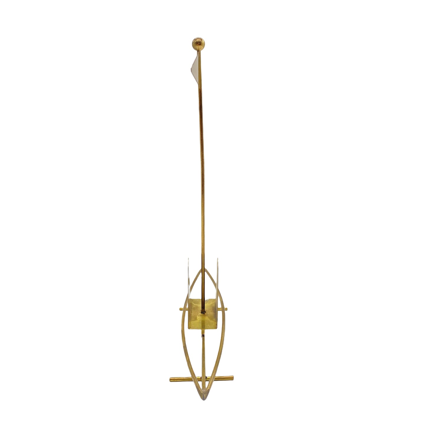 Serviettenhalter Mid Century 1950er 1960er Schiff Messing 20,5 cm