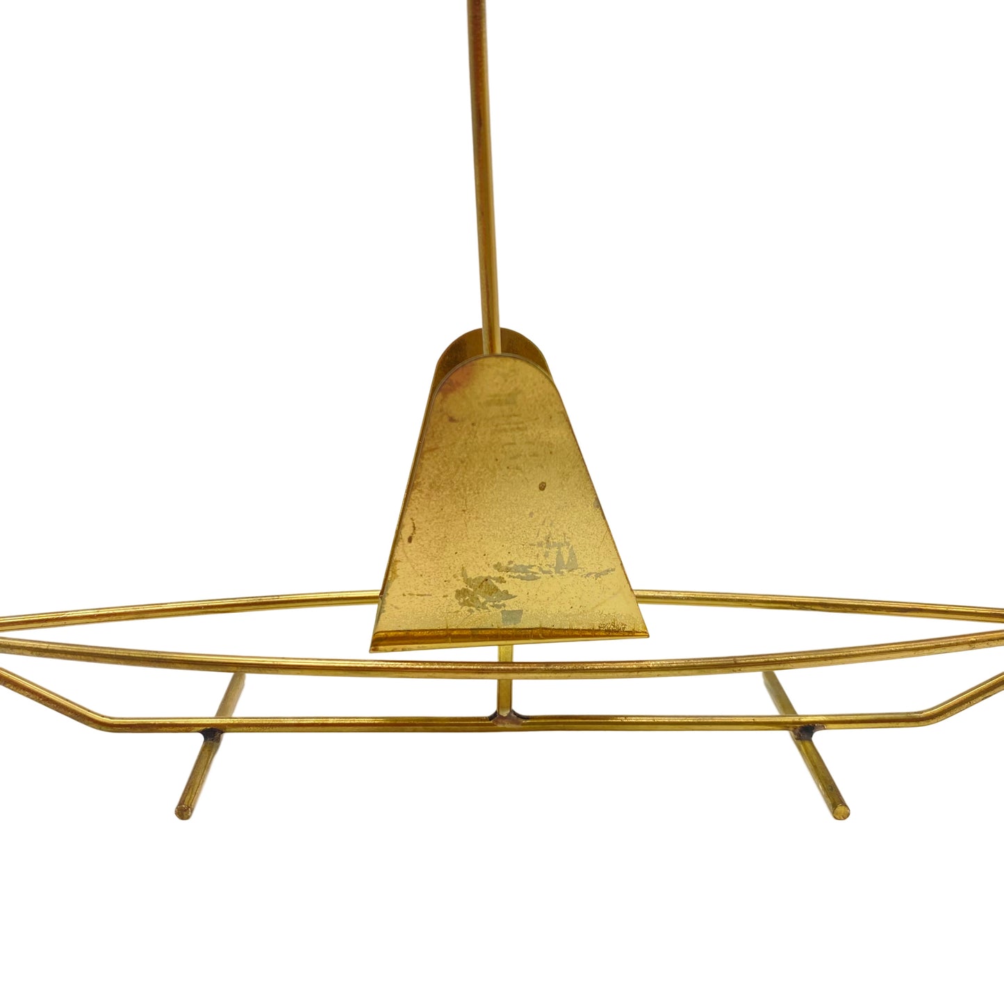Serviettenhalter Mid Century 1950er 1960er Schiff Messing 20,5 cm