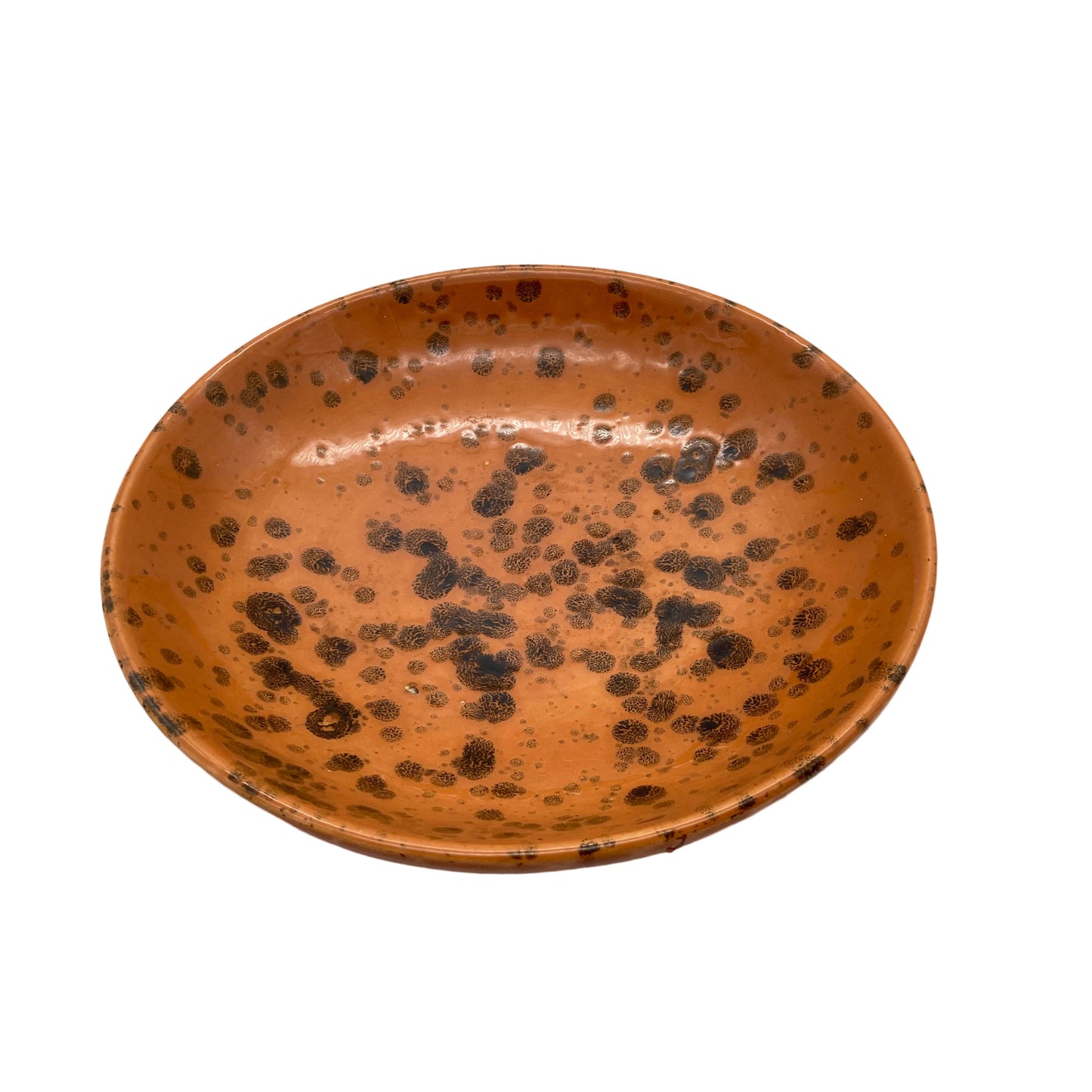 Keramik Schale braun 24 cm 1960er Fat Lava drei Füße Obstschale