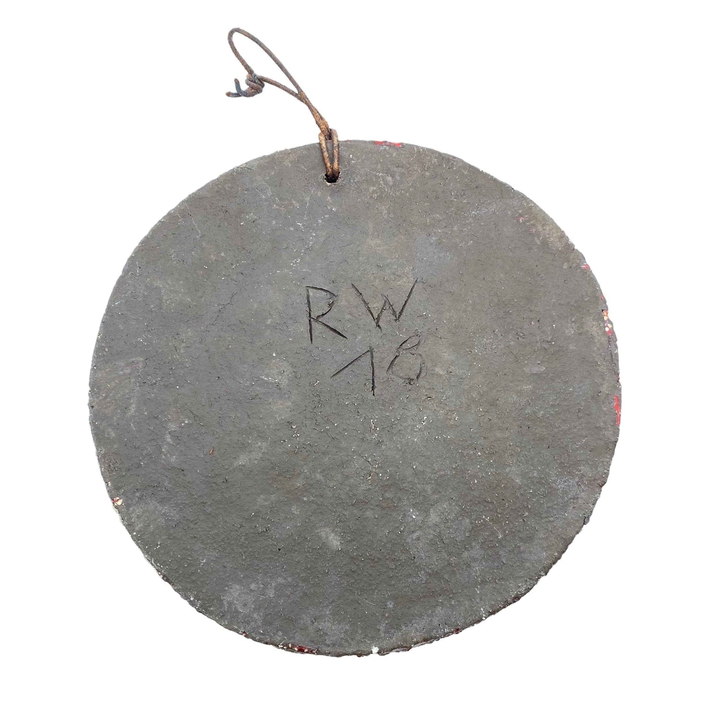 RW Keramik Wandteller Deko 1960er 1970er 21 cm rot braun Wandteller