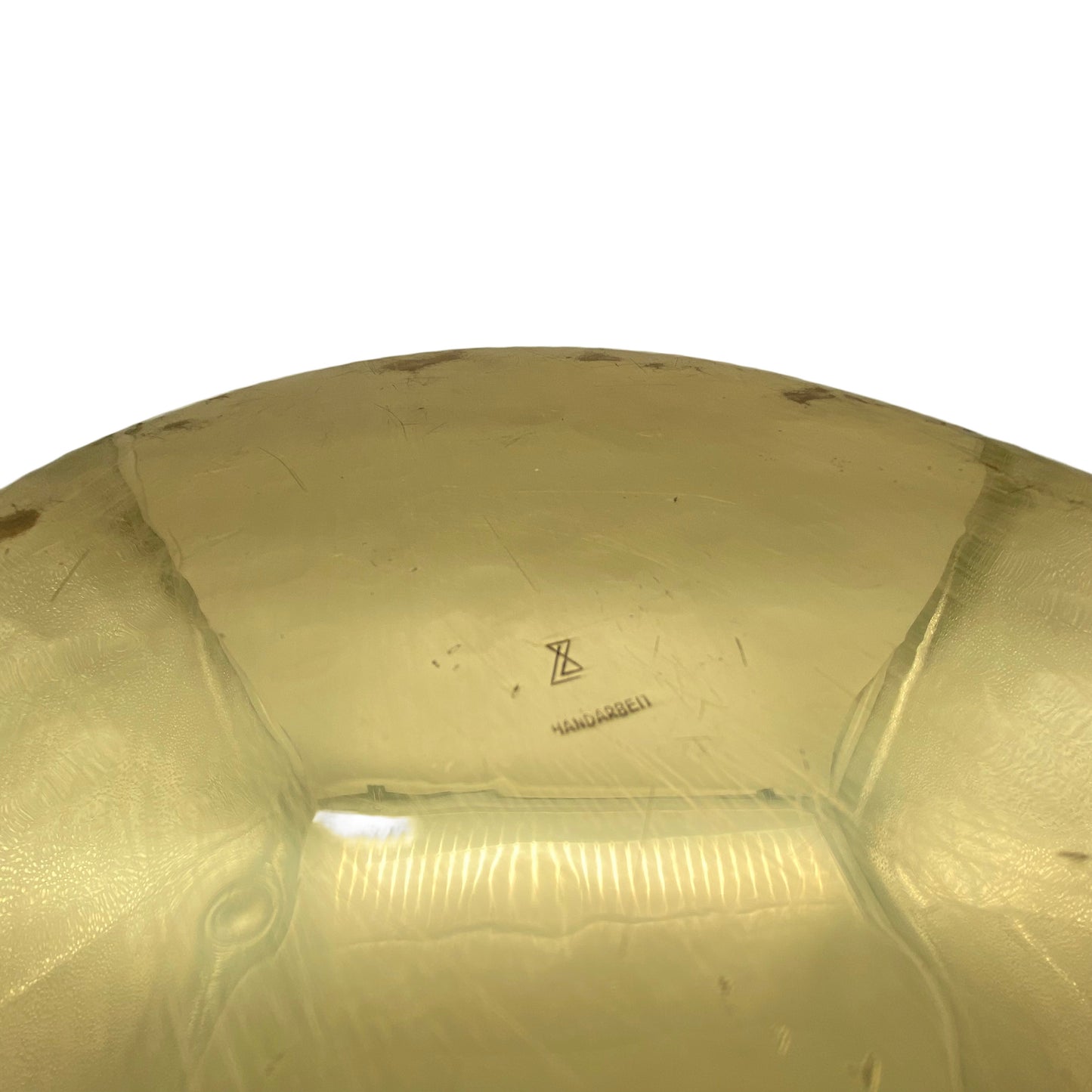 Harald BUCHRUCKER Messing Tablett 1950er oval Hammerschlag