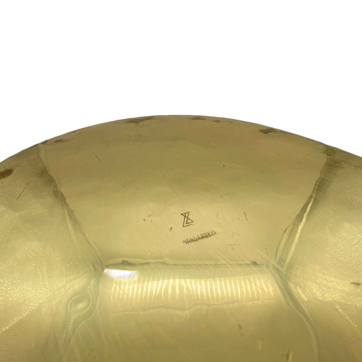 Harald BUCHRUCKER Messing Tablett 1950er oval Hammerschlag
