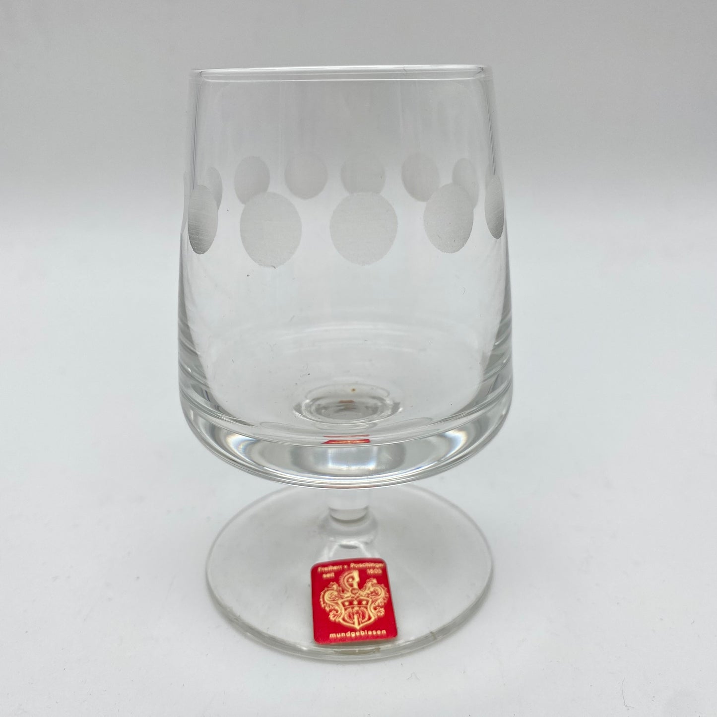 Poschinger Cognacgläser 6er Set Linsenschliff satiniert 9,8 cm 1970er transparent