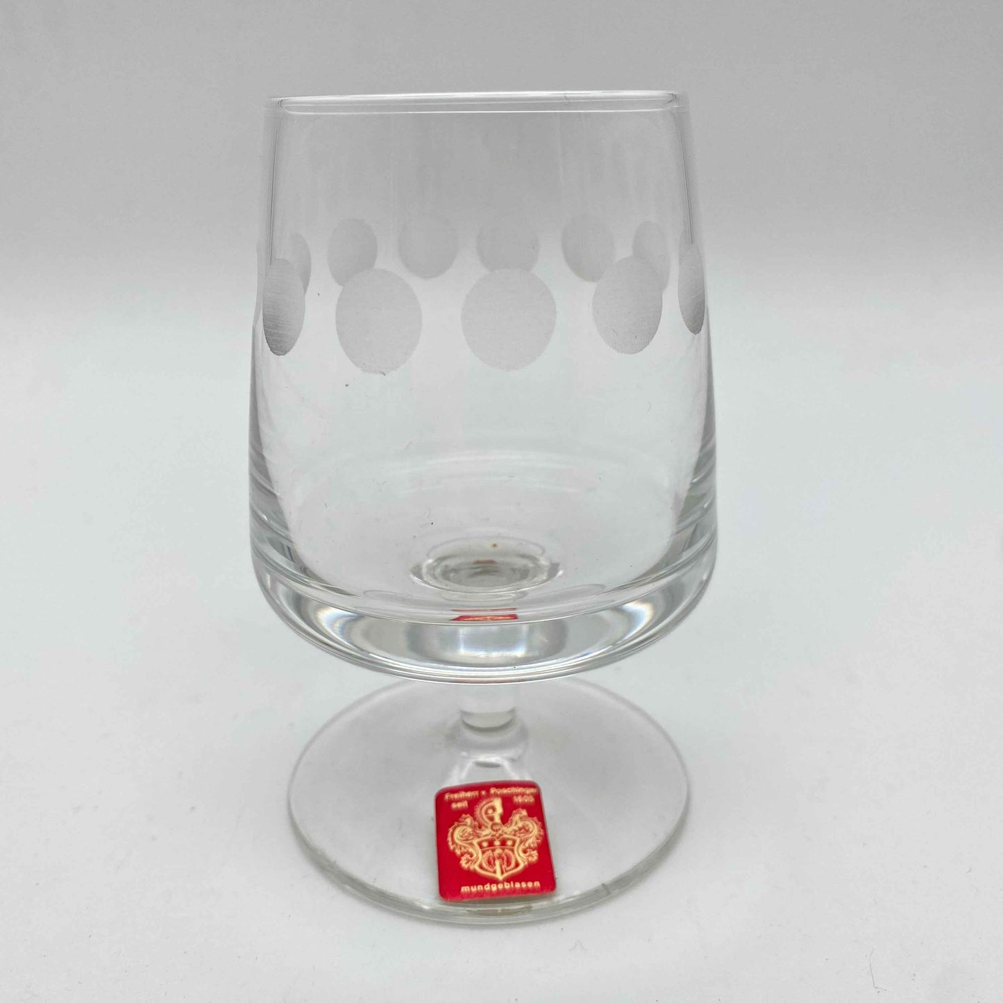 Poschinger Cognacgläser 6er Set Linsenschliff satiniert 9,8 cm 1970er transparent