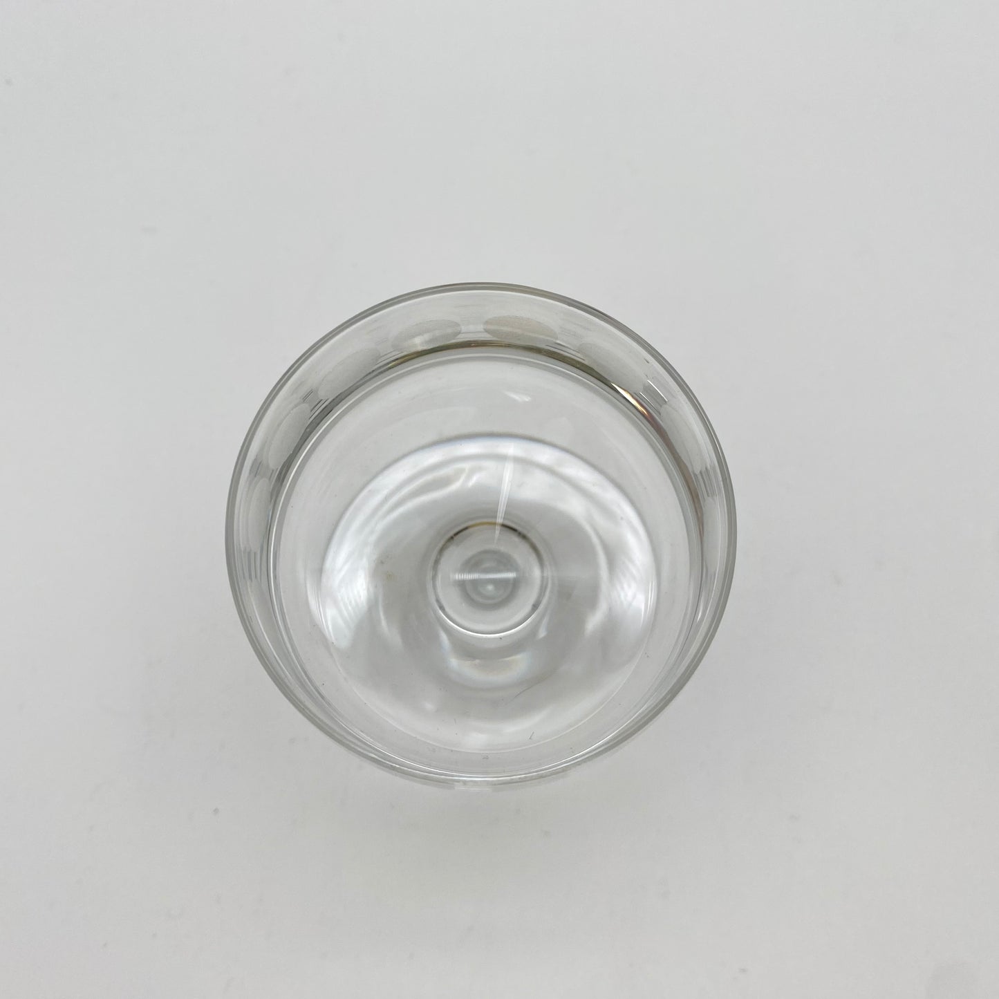 Poschinger Likörgläser 5er Set Linsenschliff satiniert 9,4 cm 1970er transparent