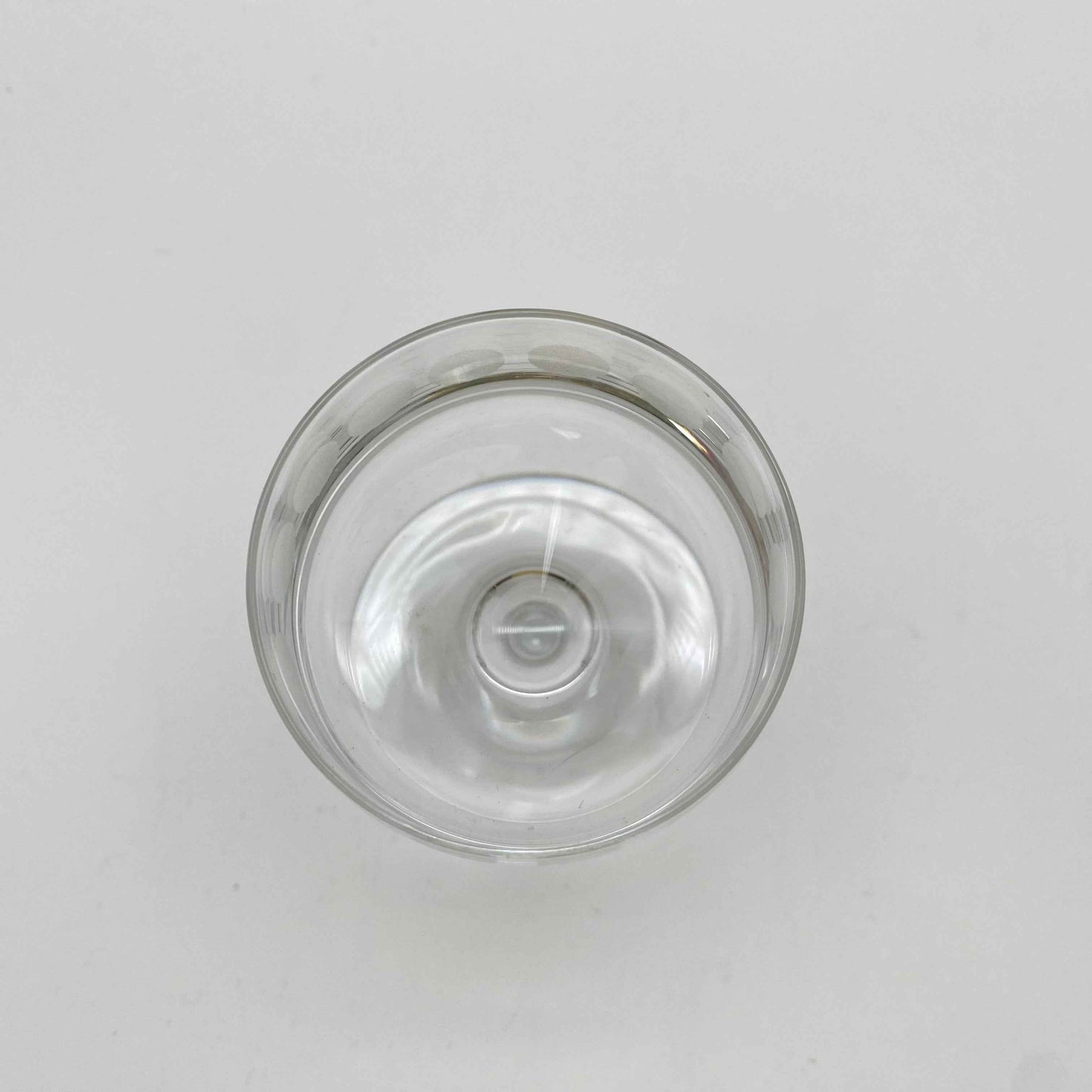Poschinger Likörgläser 5er Set Linsenschliff satiniert 9,4 cm 1970er transparent