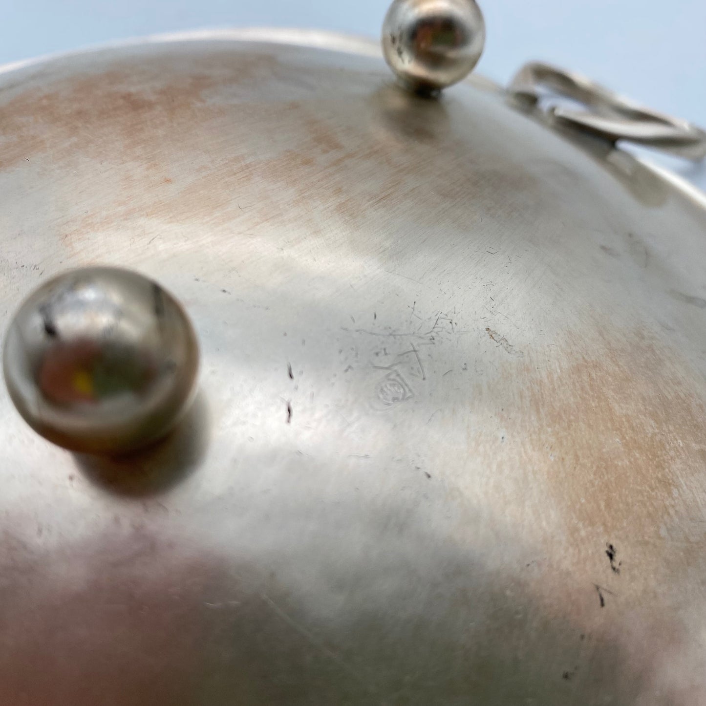 QUIST Schale versilbert 60er 70er Jahre Hammerschlag