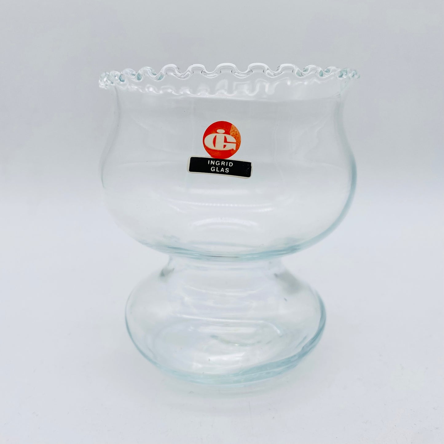 INGRID Glas Vase 60er 70er Jahre Vintage