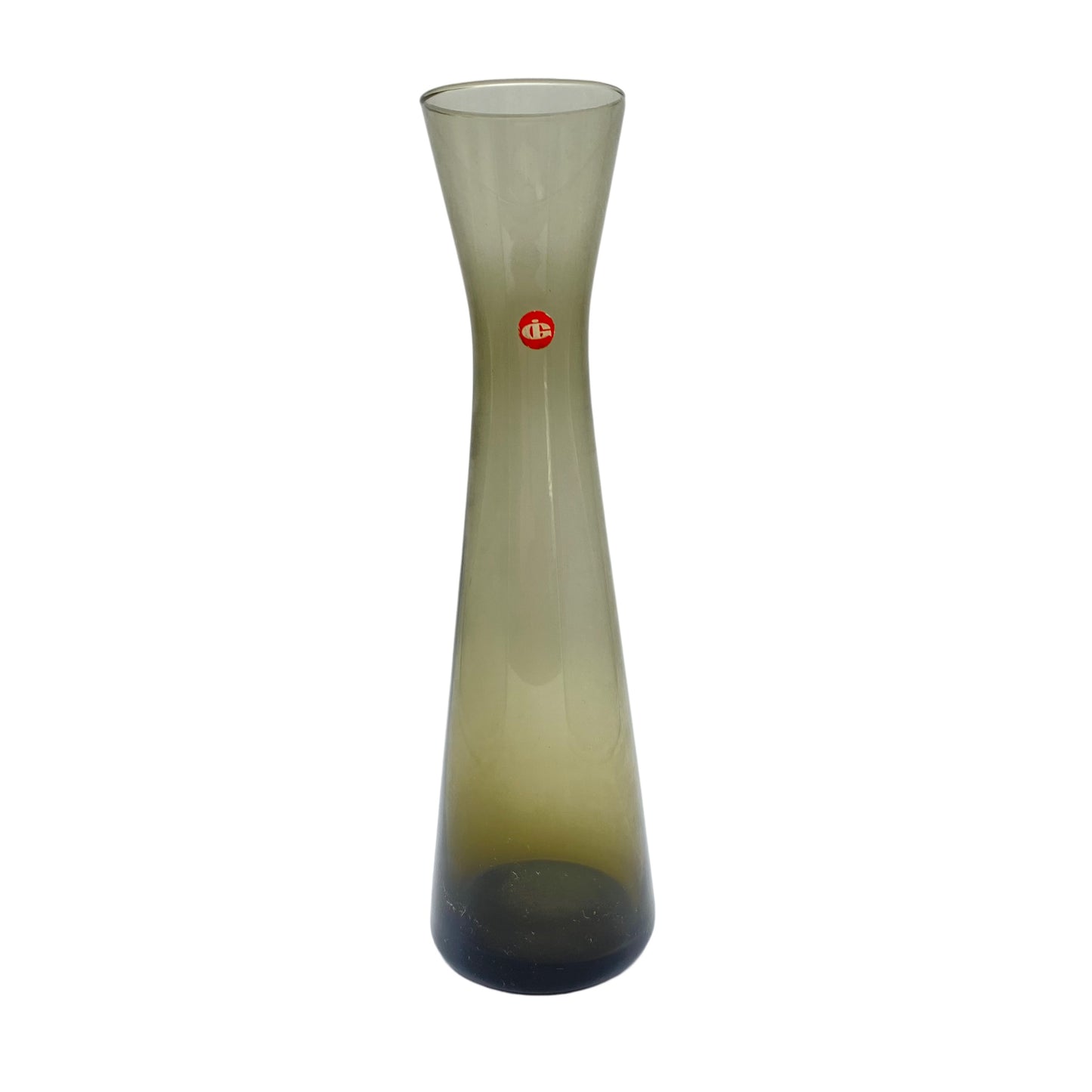 INGRID Glas Vase Rauchglas 60er 70er Jahre Mid Century