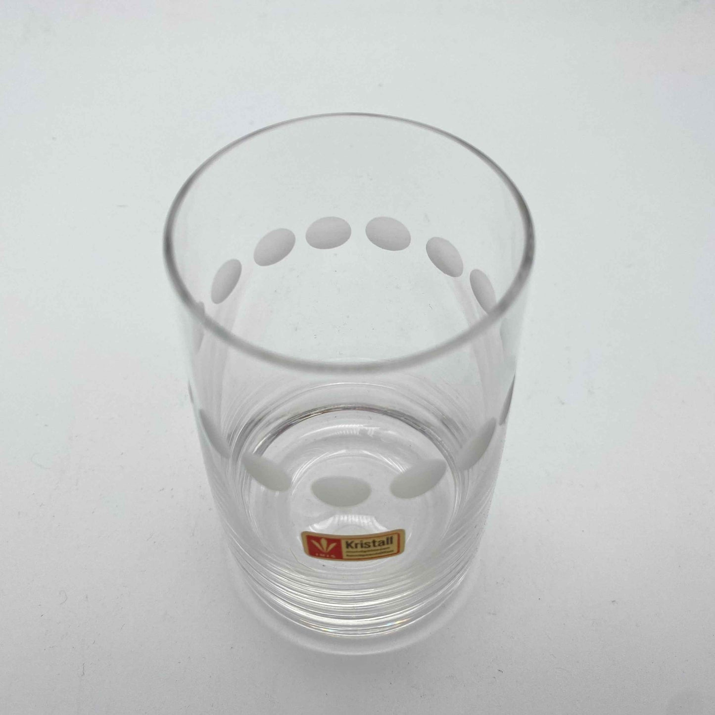 IRIS Wassergläser 5er Set Linsenschliff satiniert 70er Jahre transparent