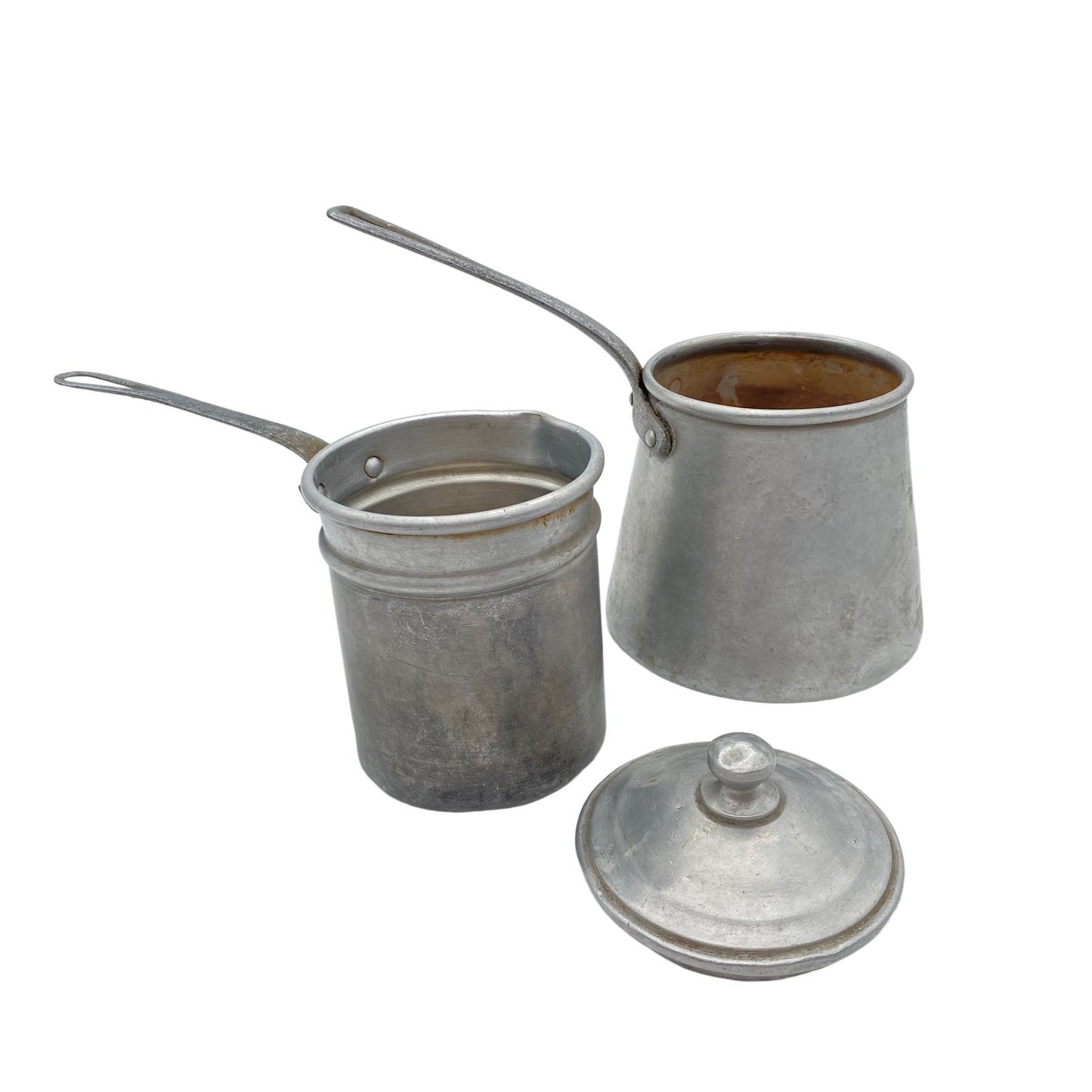 Kaffeekocher Mid Century 50er Alu mit Wasserbad Kaffeebereiter Vintage