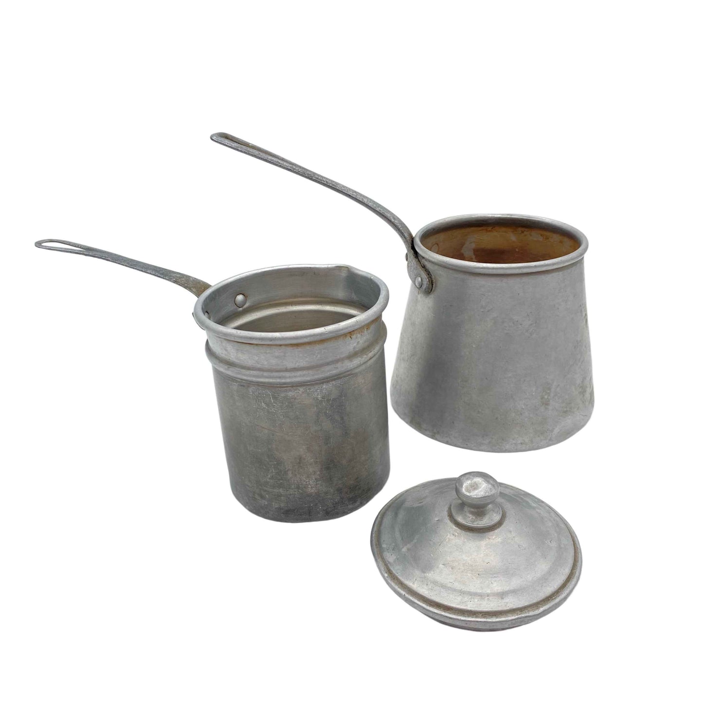 Kaffeekocher Mid Century 50er Alu mit Wasserbad Kaffeebereiter Vintage
