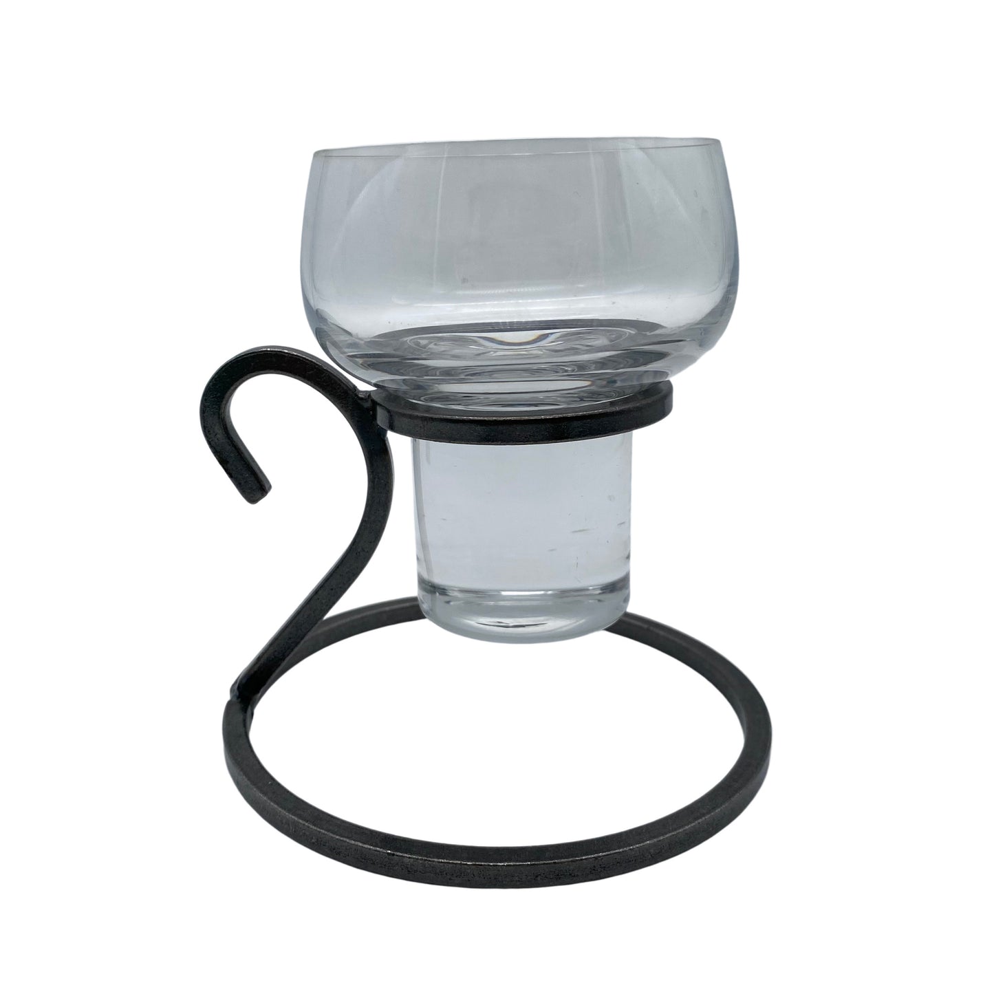 Kerzenständer Glas Eisen Iron 60er 70er Vintage