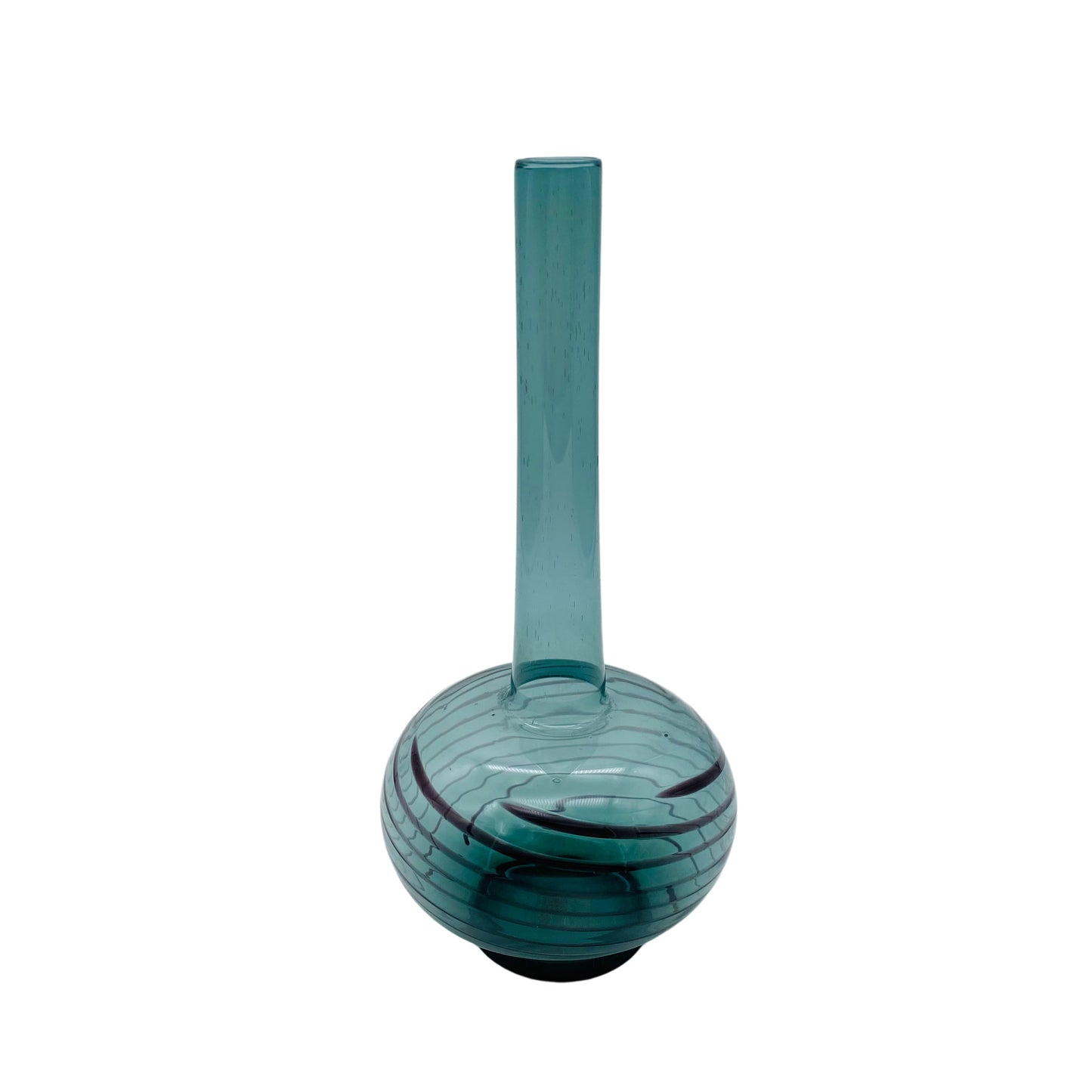 LAUSCHA Glas Vase blau lila 60er 70er Vintage
